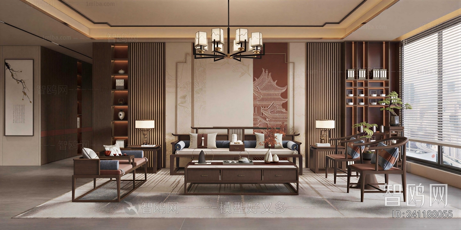 New Chinese Style A Living Room