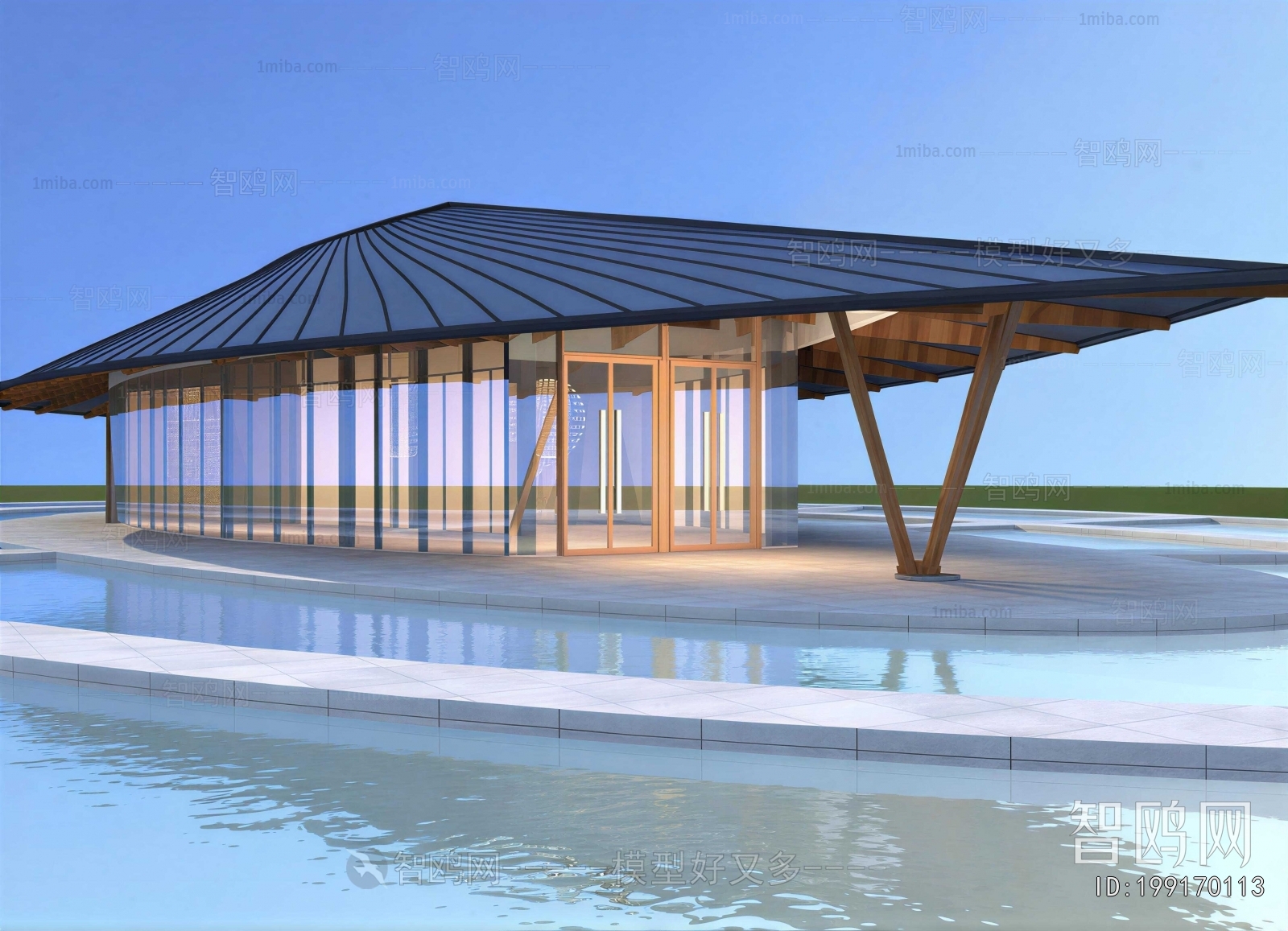 New Chinese Style Appearance Of Commercial Building