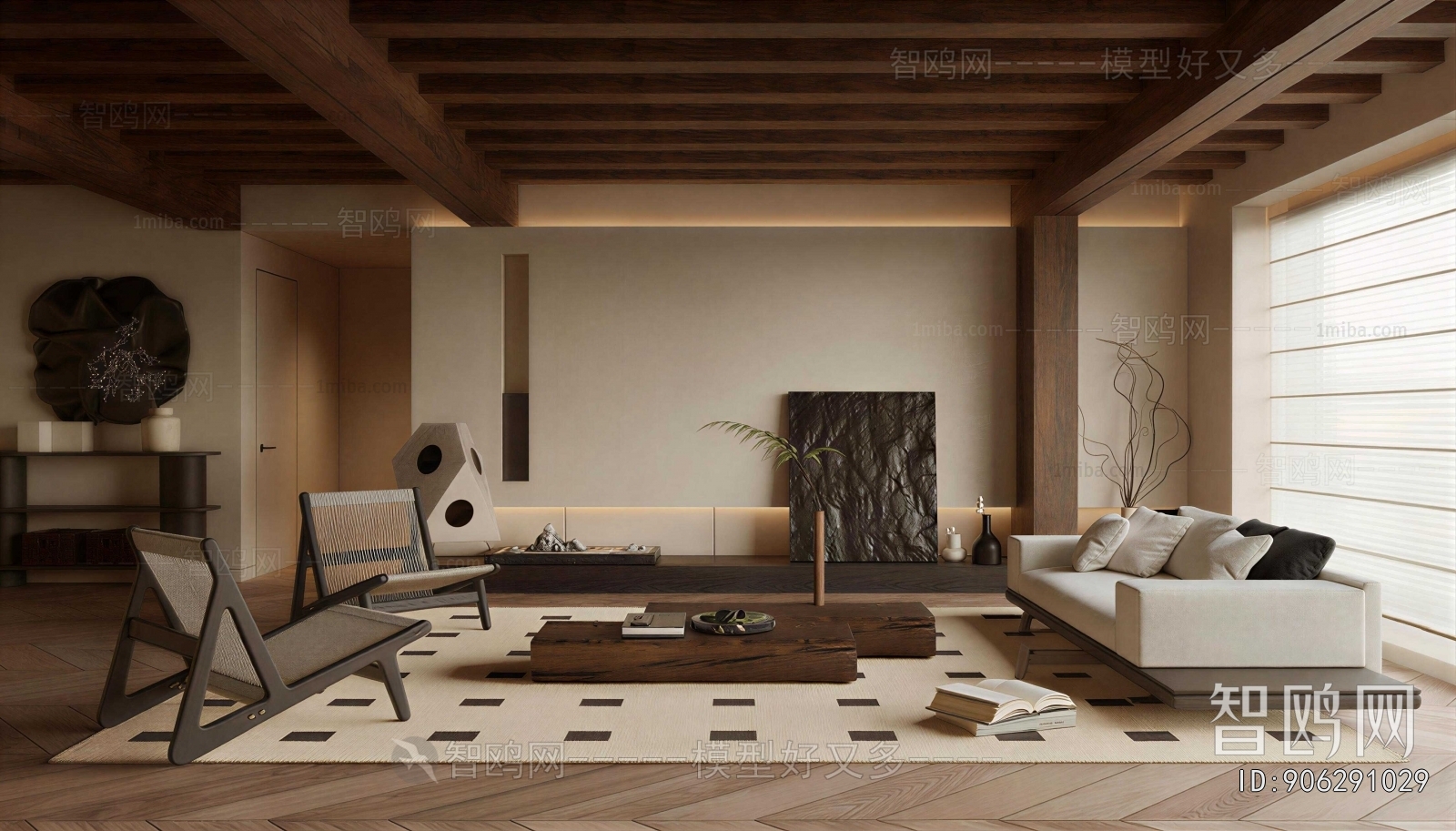 Wabi-sabi Style A Living Room