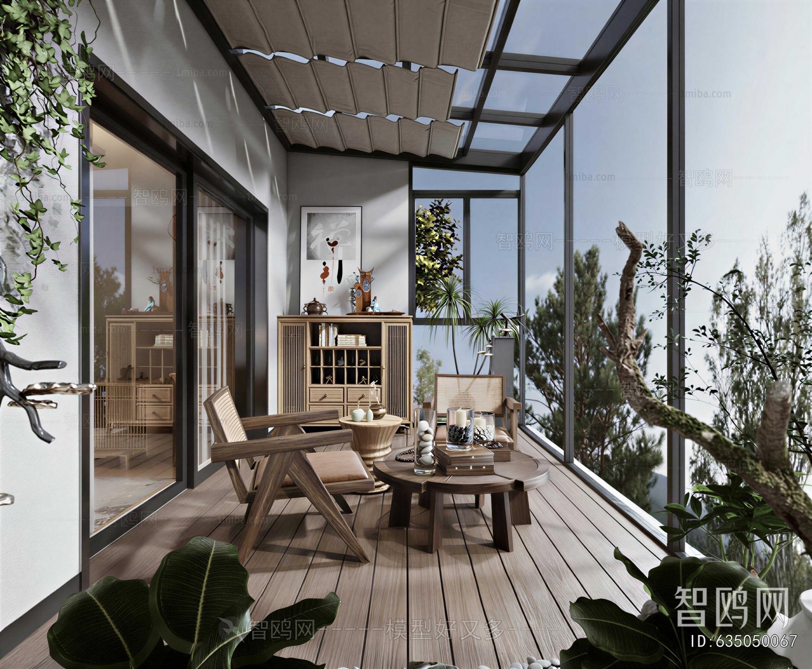 New Chinese Style Leisure Balcony