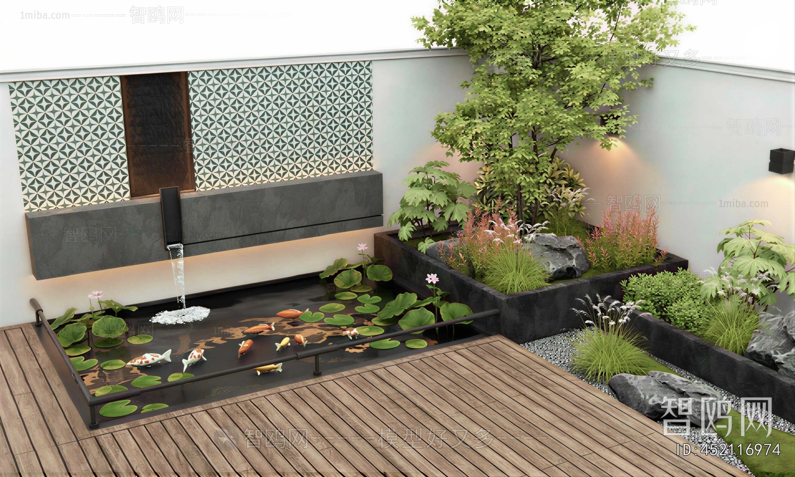 New Chinese Style Rockery Waterscape