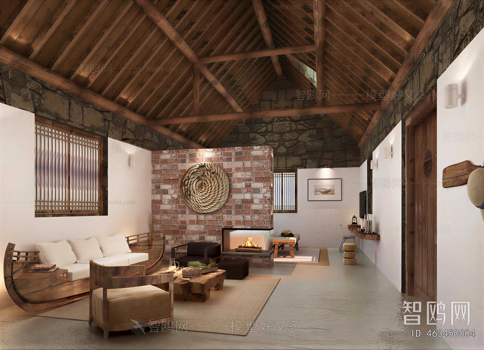 Wabi-sabi Style A Living Room