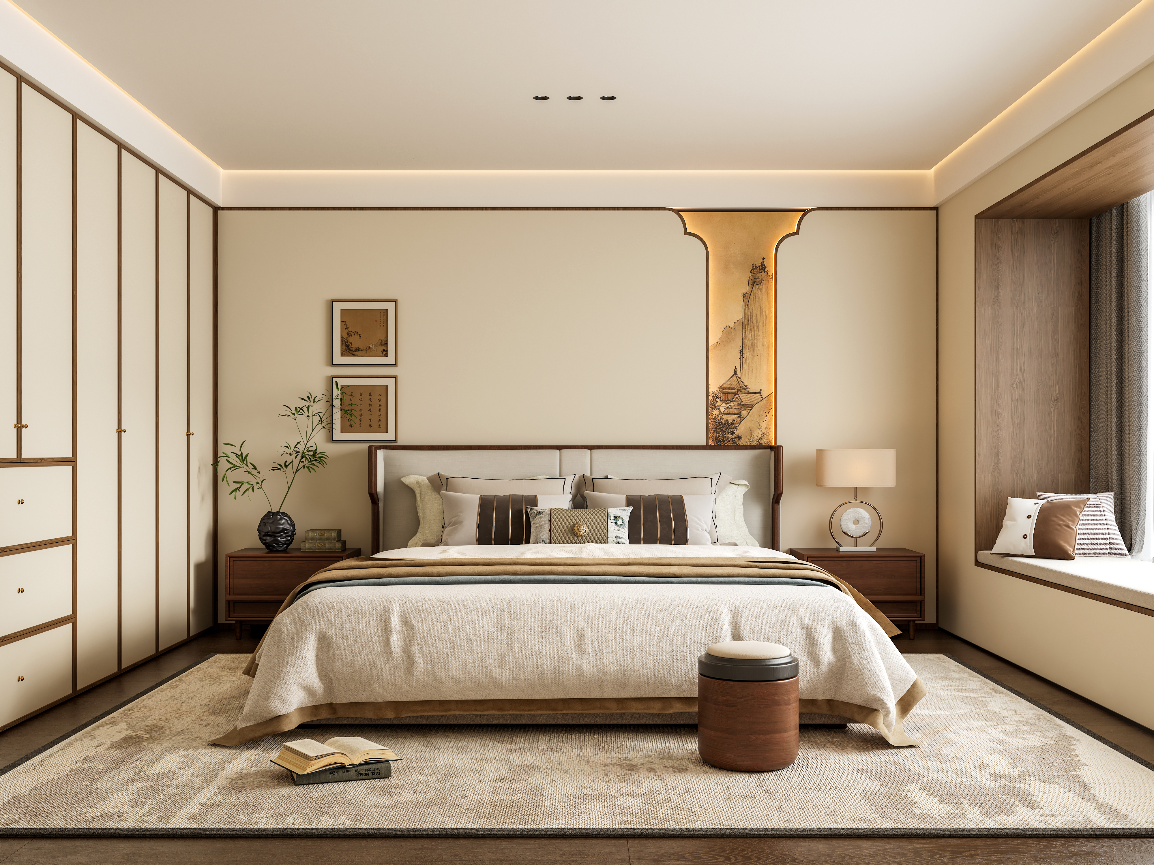 New Chinese Style Bedroom
