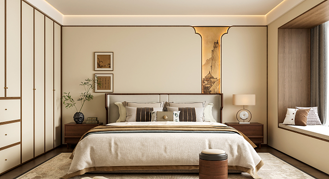 New Chinese Style Bedroom