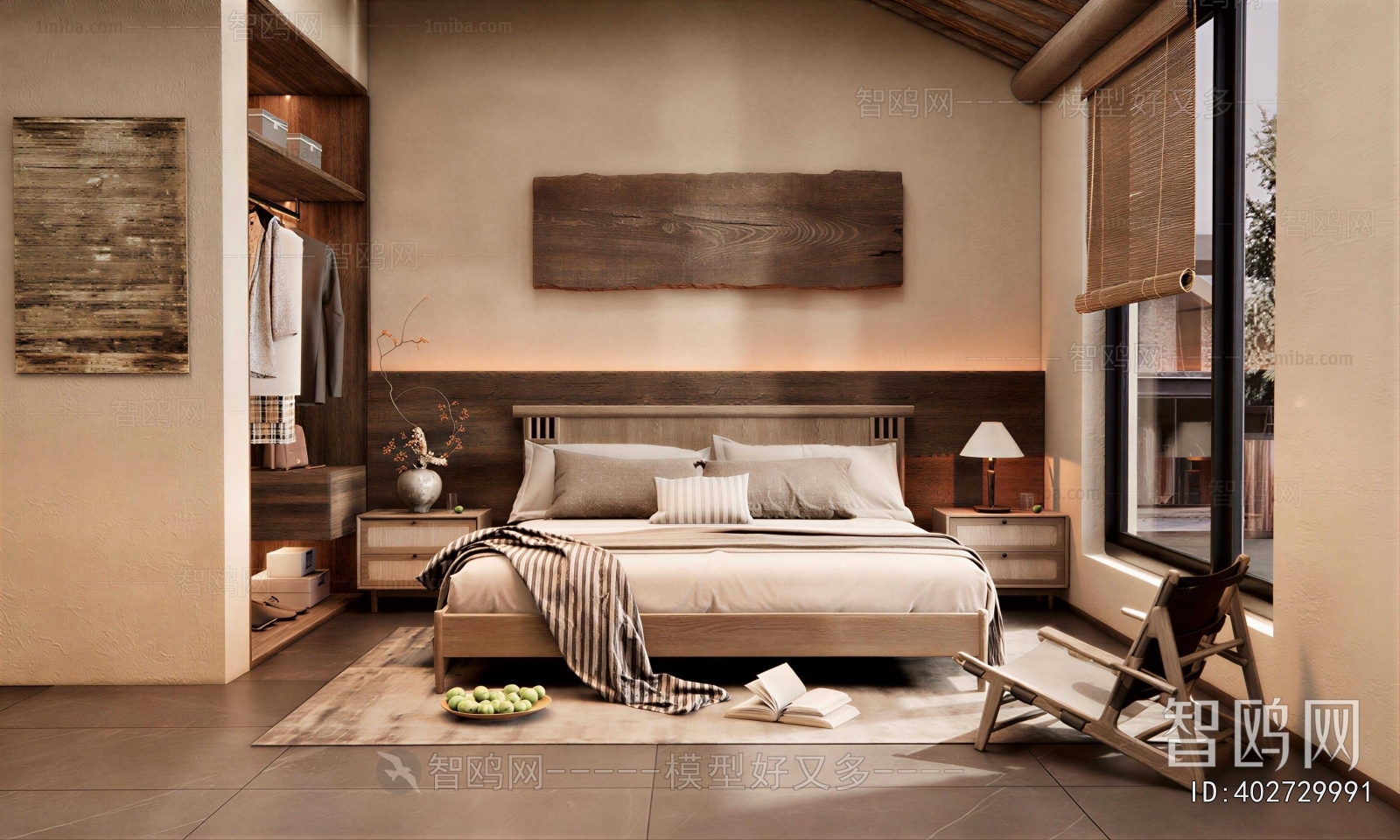 Wabi-sabi Style Bedroom