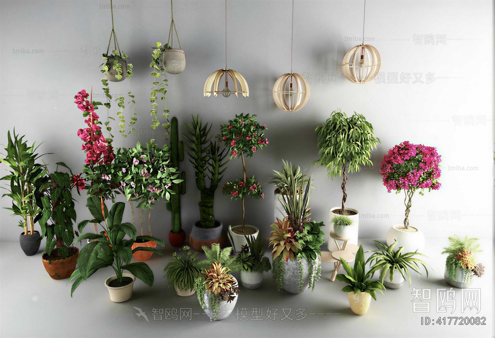 Modern Ground Green Plant Potted Plants