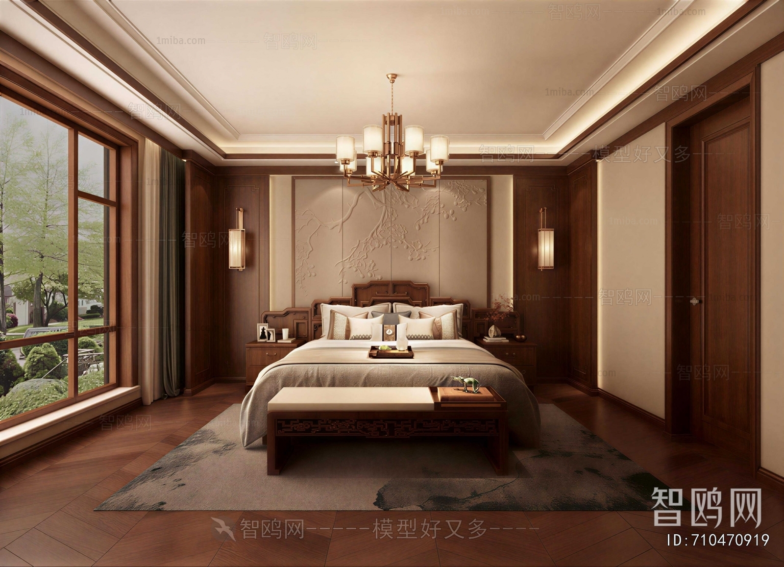 New Chinese Style Bedroom