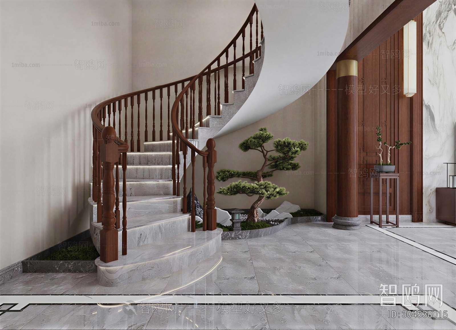 New Chinese Style Stairwell