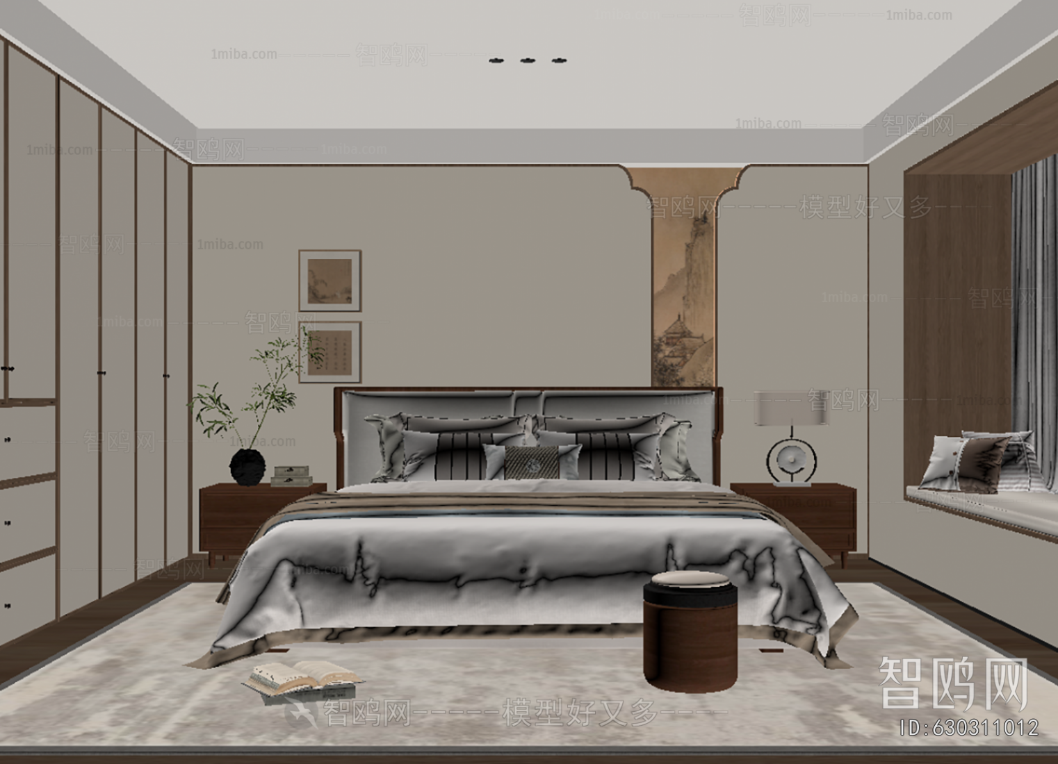 New Chinese Style Bedroom