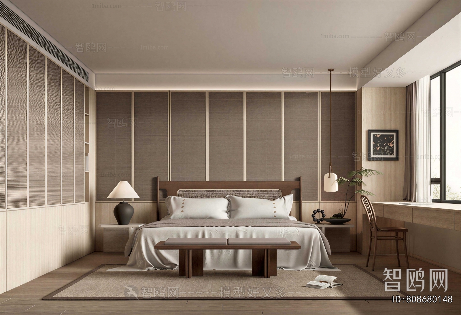 Wabi-sabi Style Bedroom