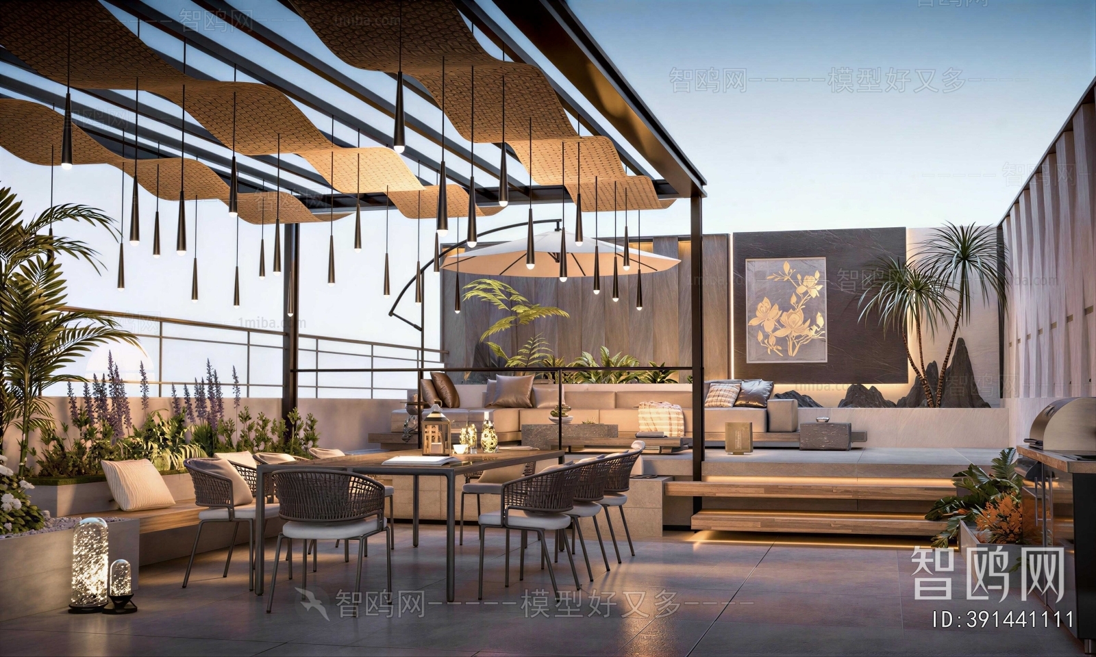 New Chinese Style Terrace