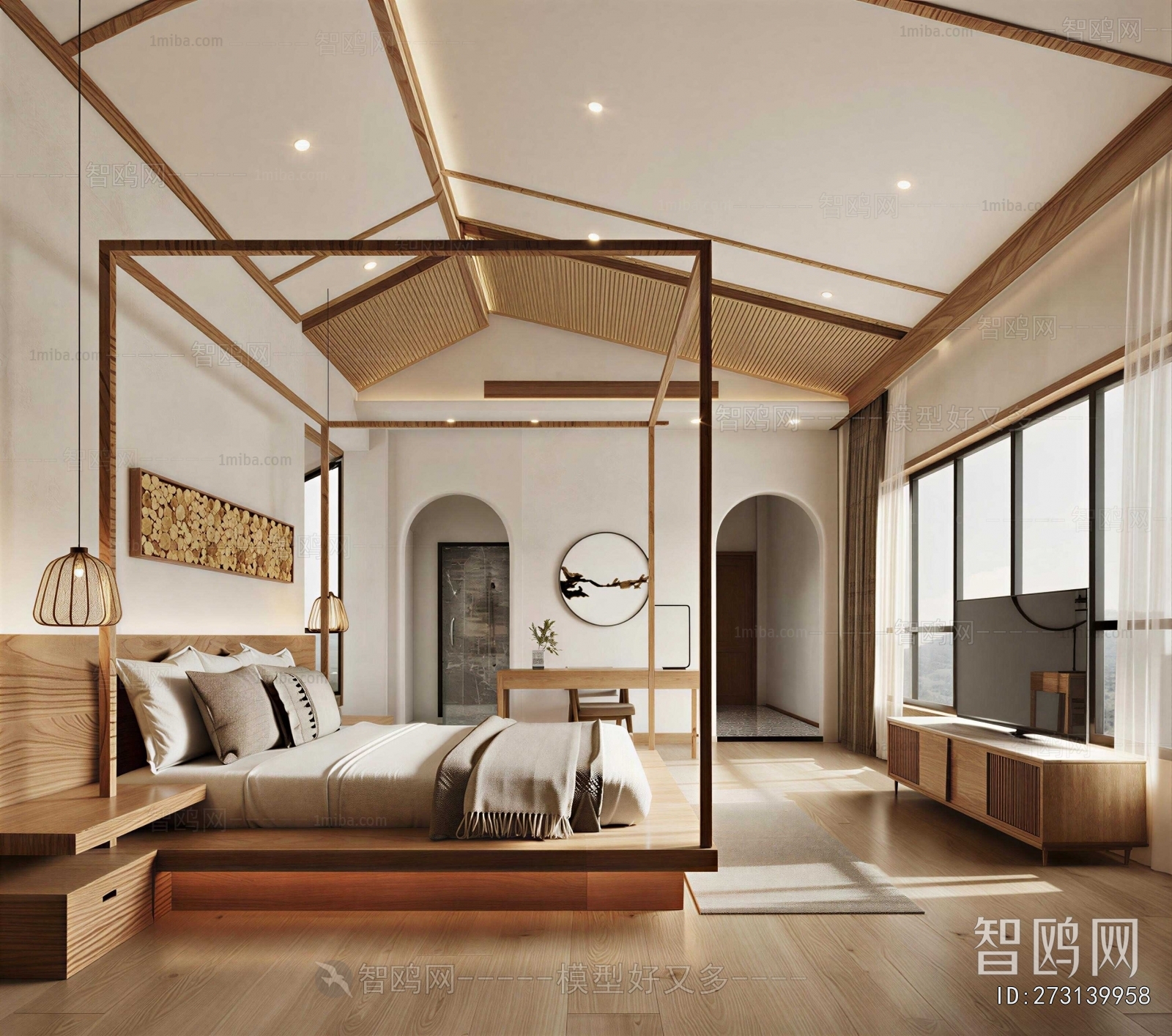 New Chinese Style Bedroom