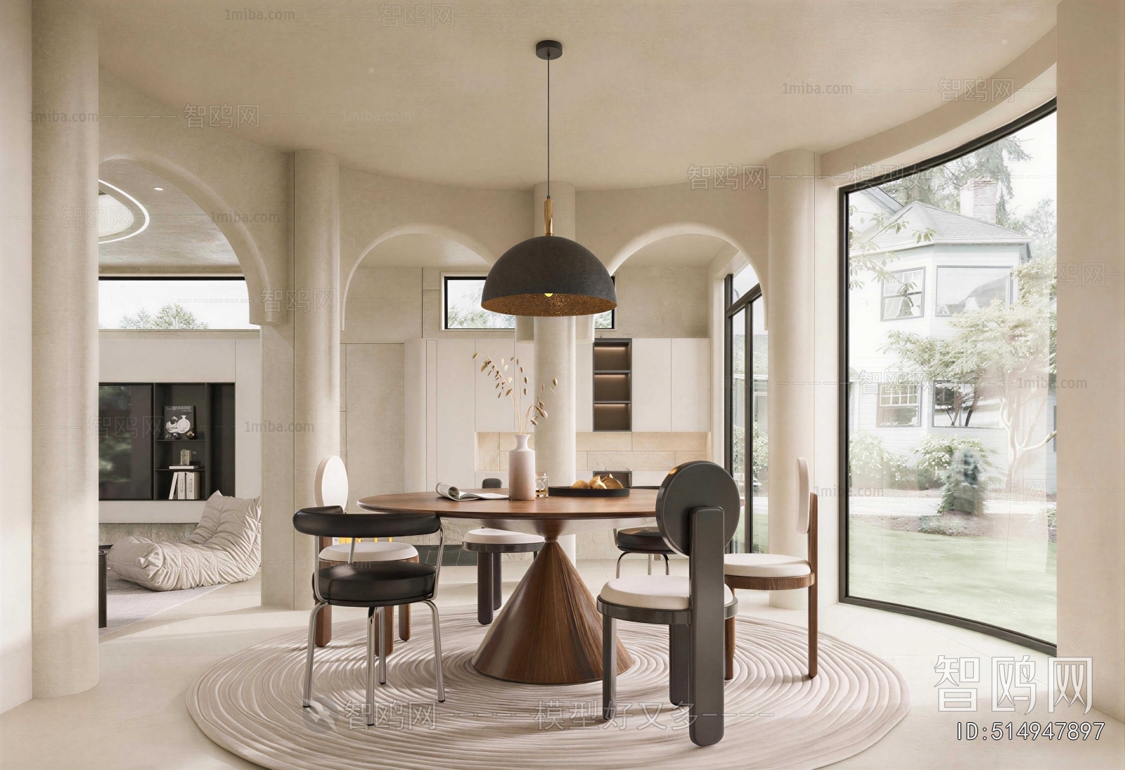Wabi-sabi Style Dining Room