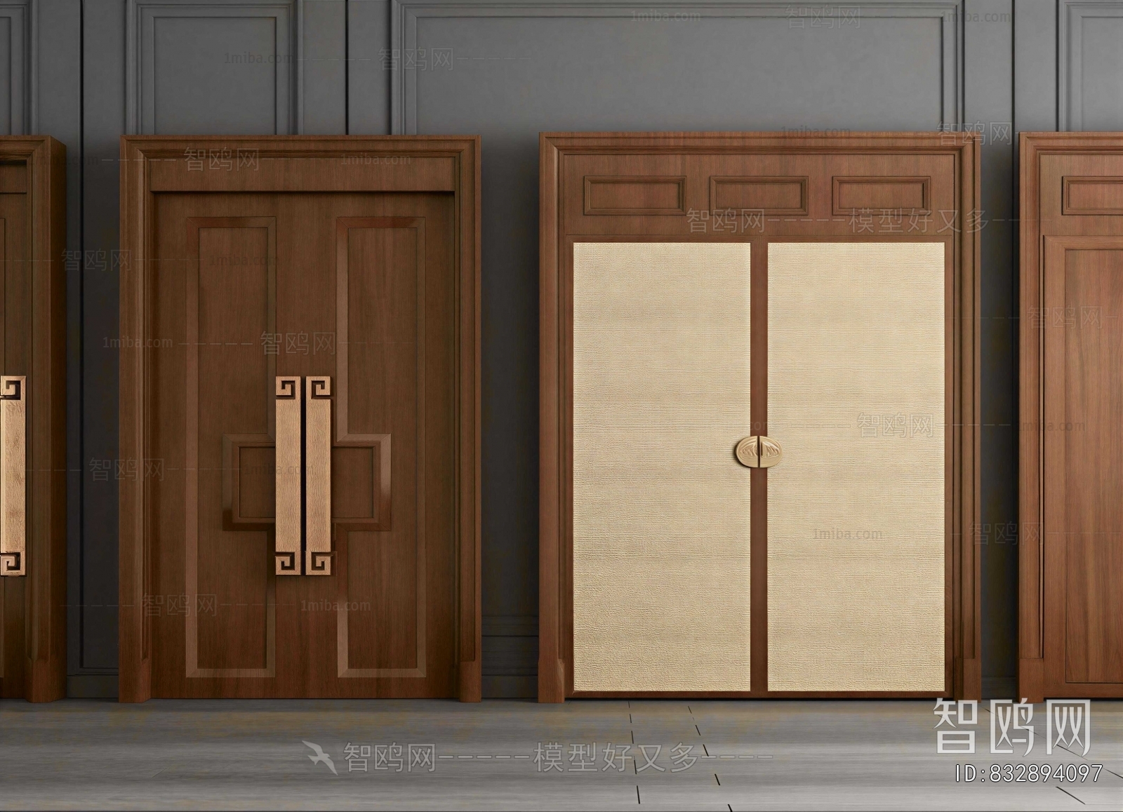 New Chinese Style Double Door