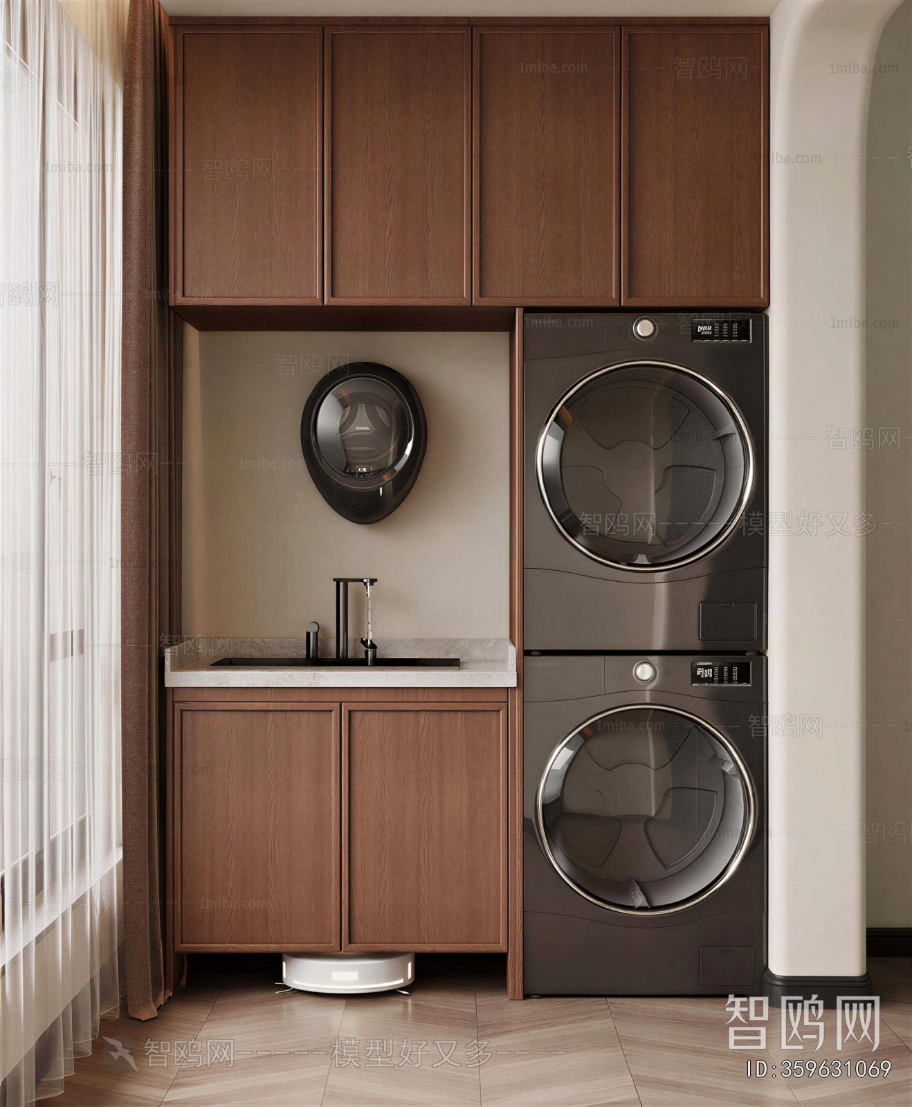 Modern Laundry Cabinet