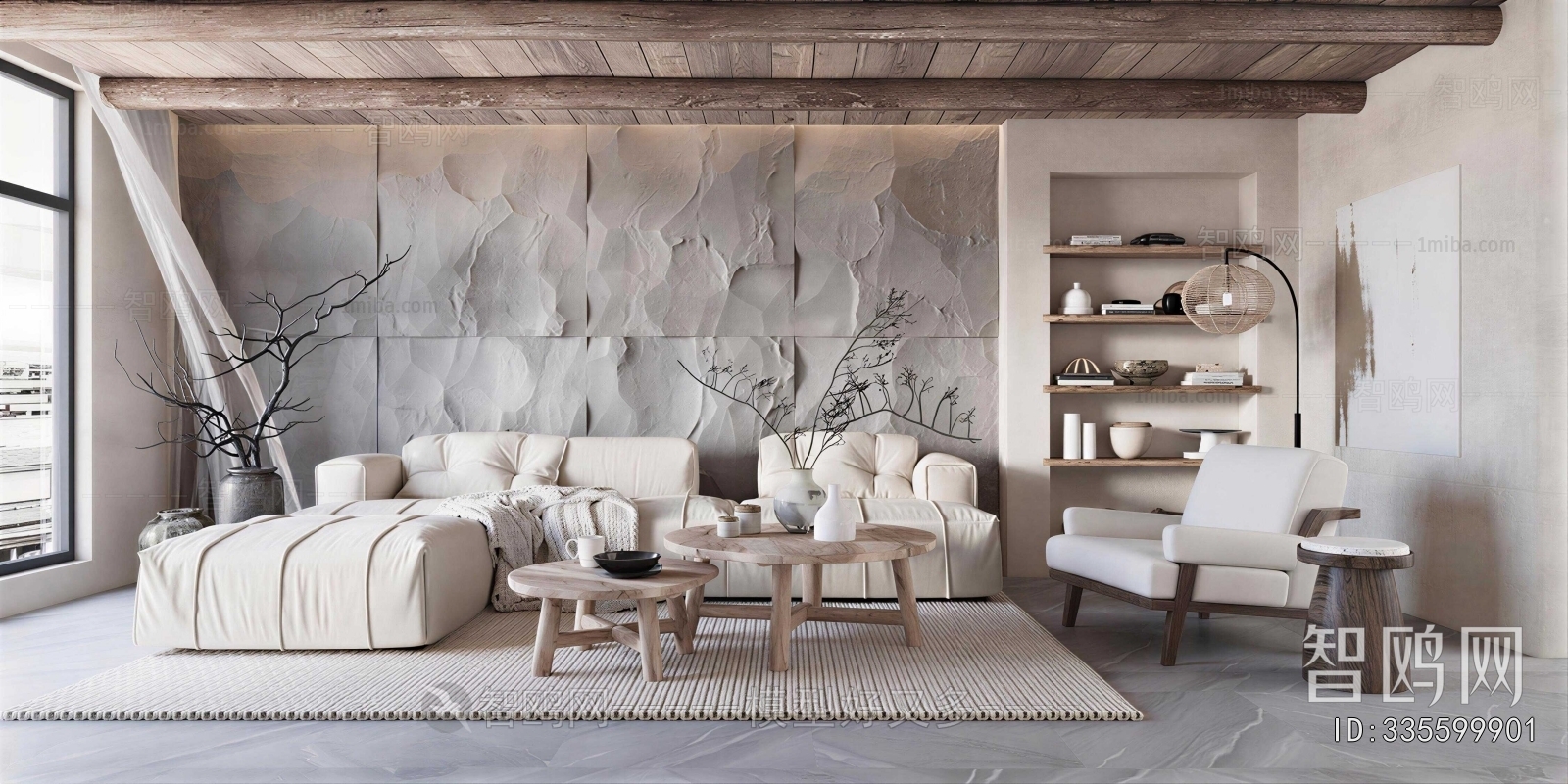 Wabi-sabi Style A Living Room
