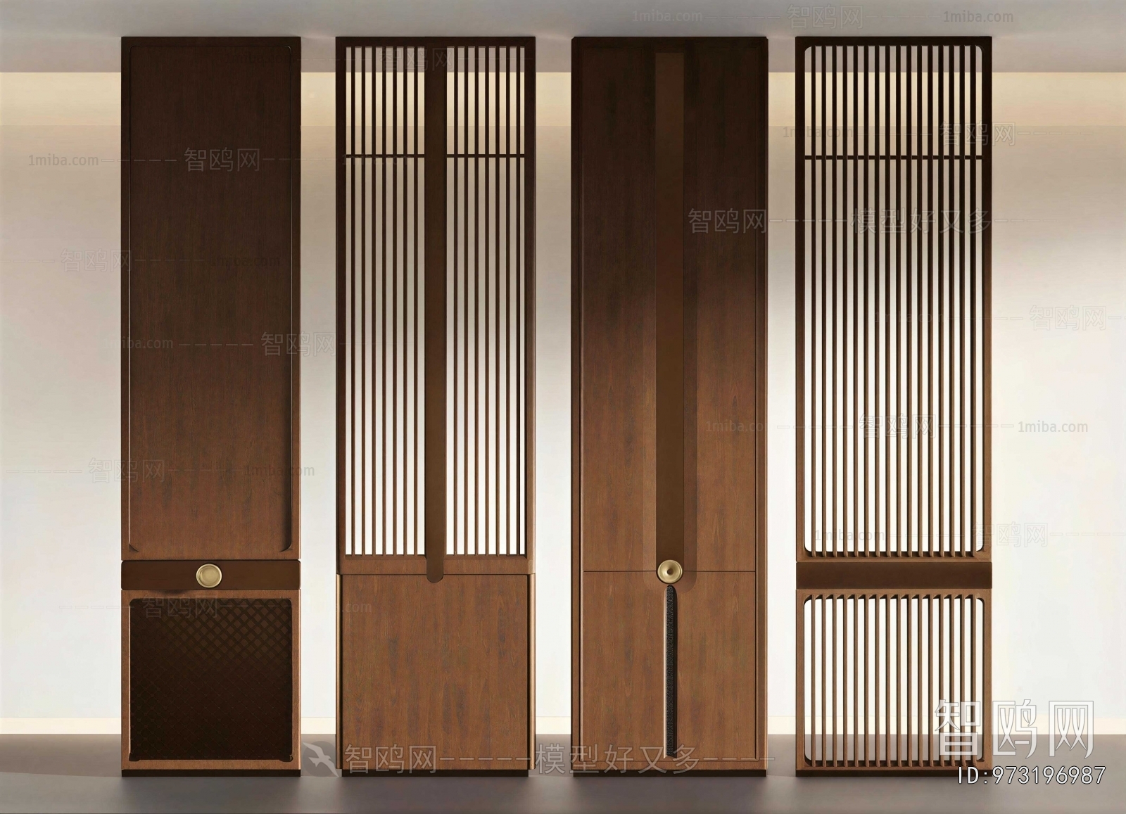 New Chinese Style Wooden Screen Partition