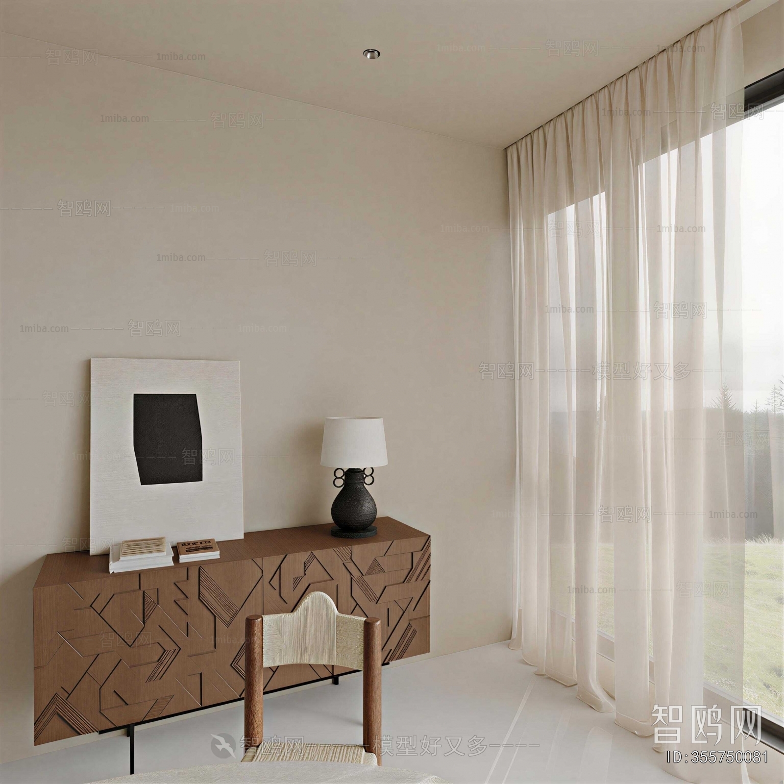 Wabi-sabi Style Side Cabinet