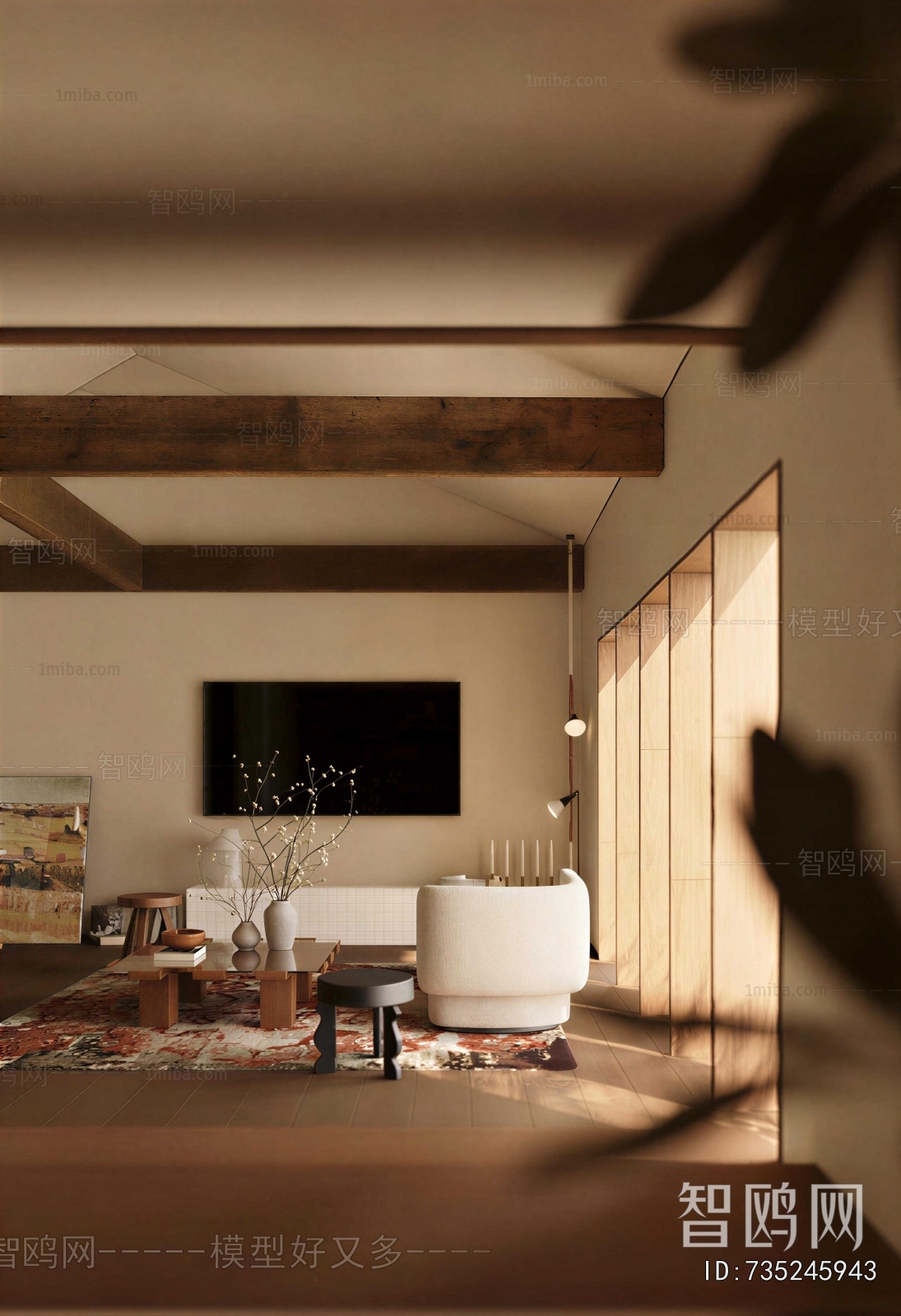Wabi-sabi Style A Living Room