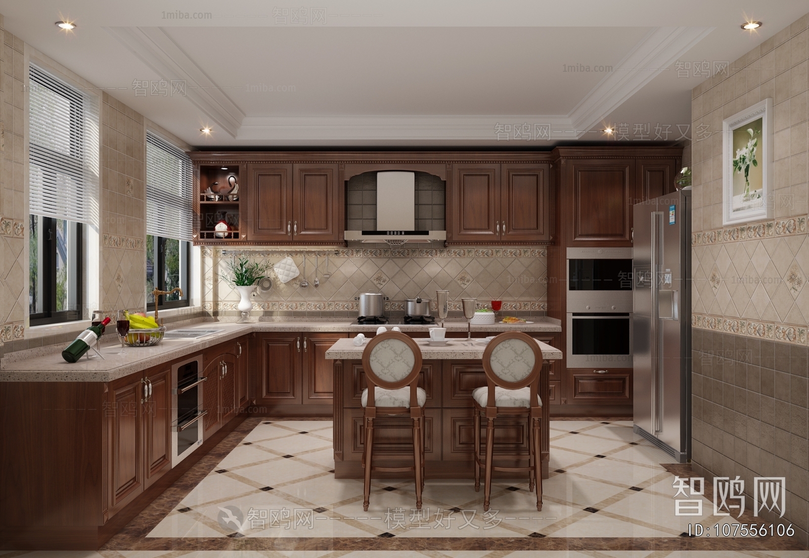 Simple European Style Dining Room