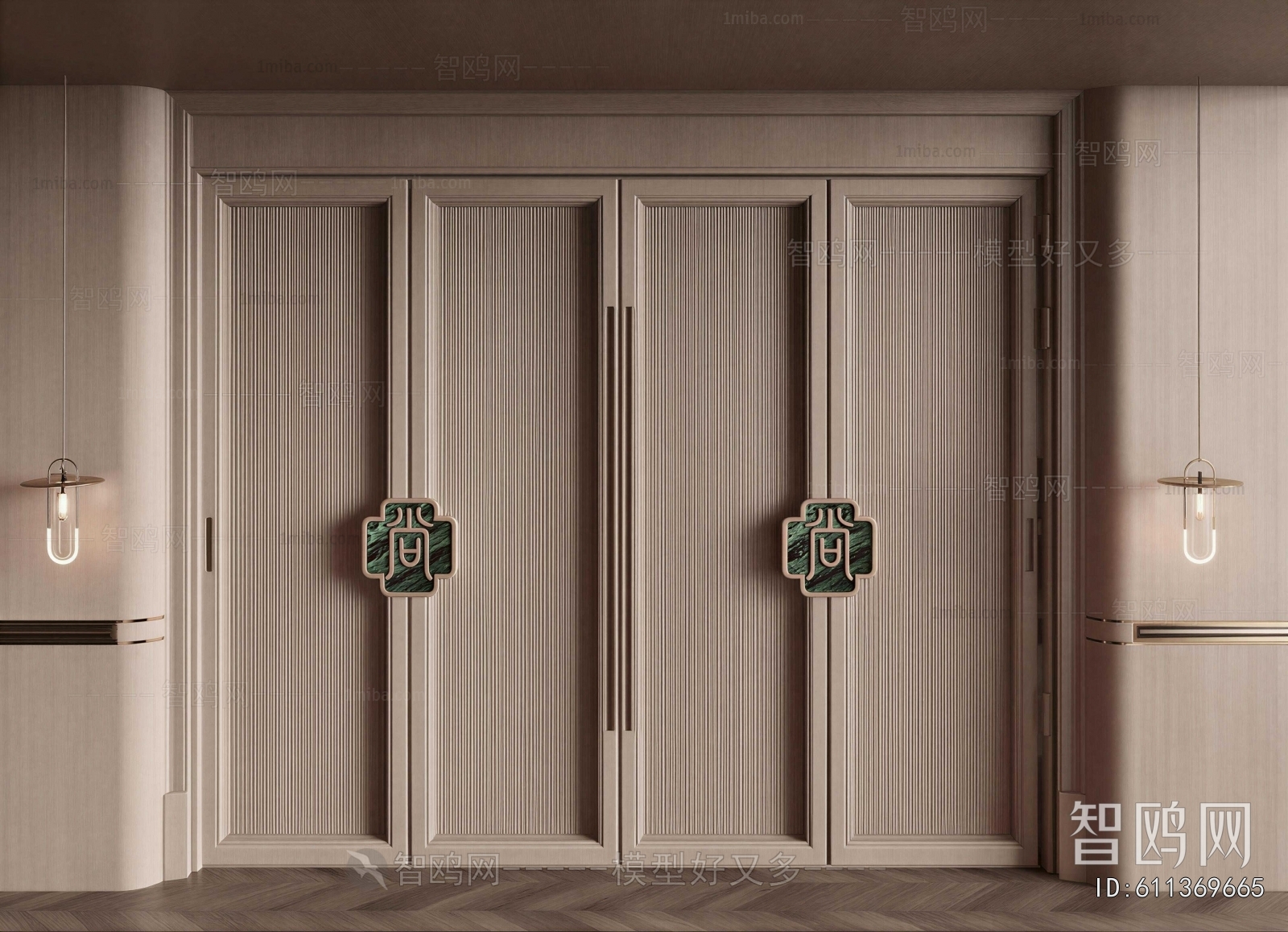 New Chinese Style Double Door