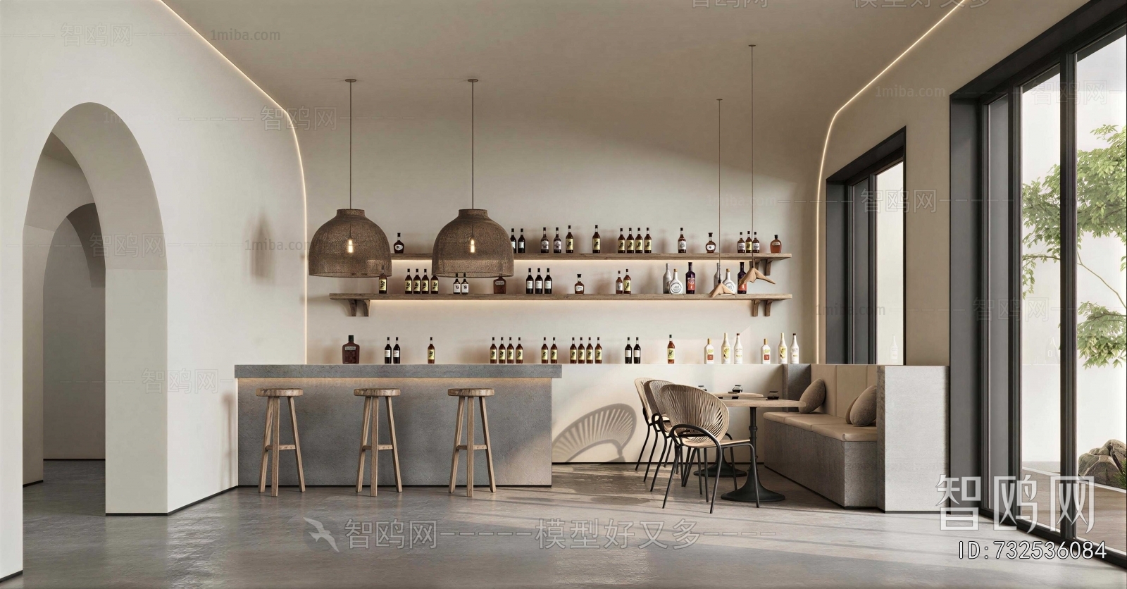 Wabi-sabi Style Bar