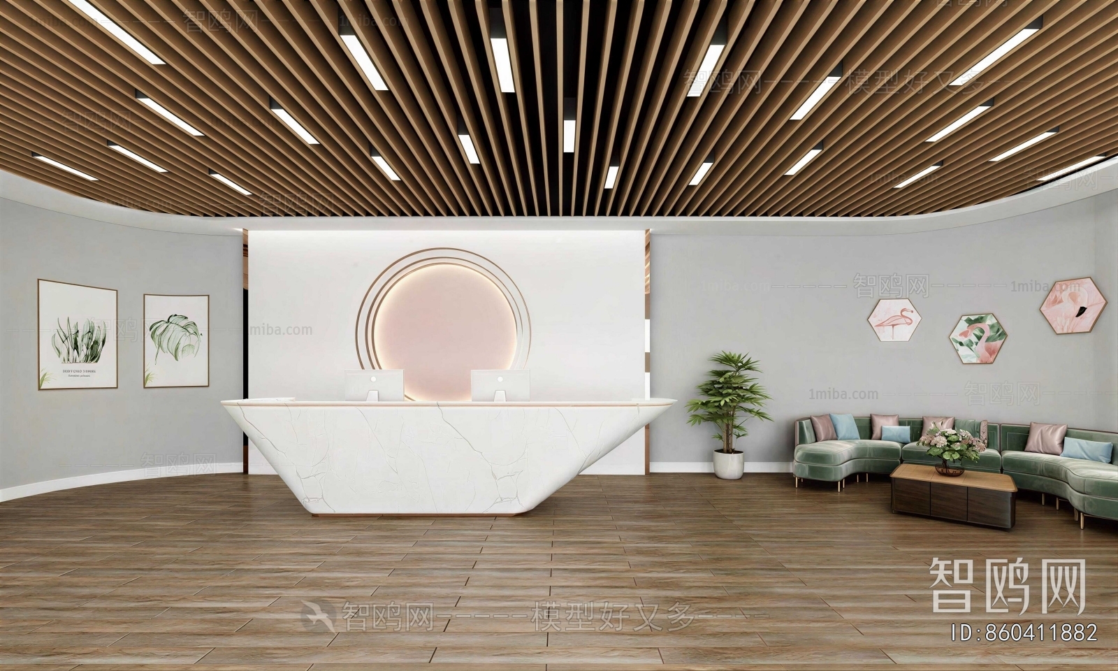 Modern Office Reception Desk