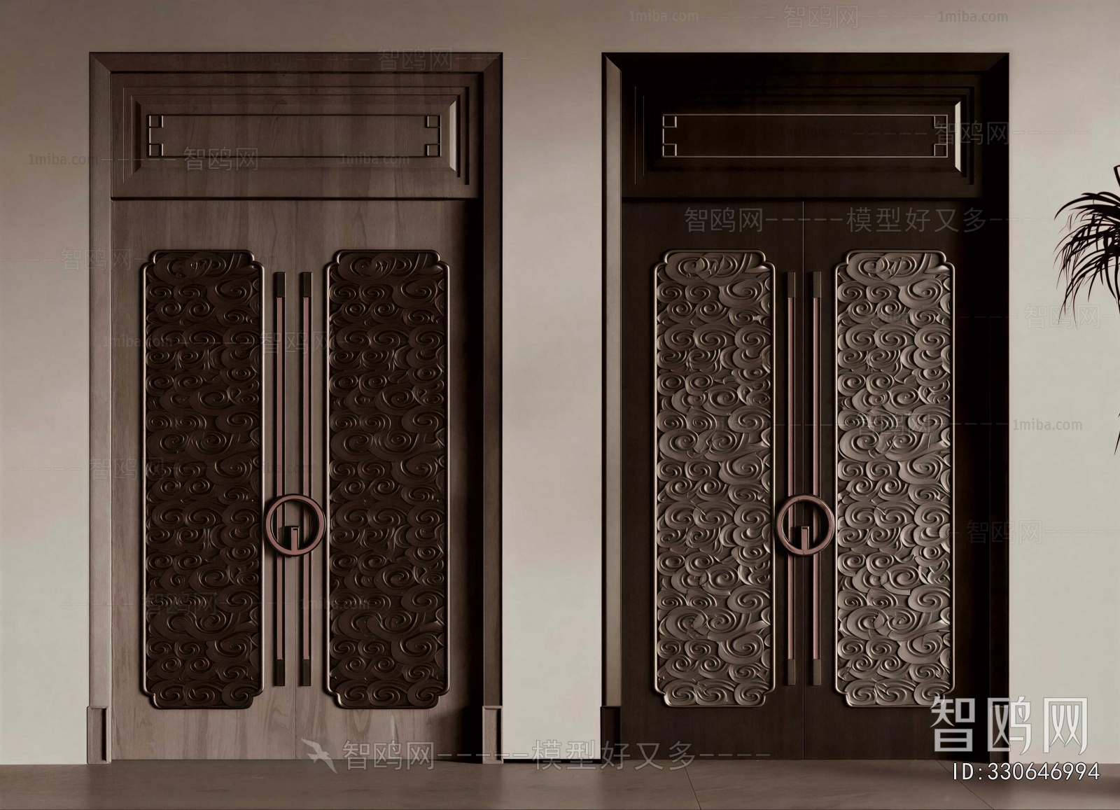 New Chinese Style Double Door