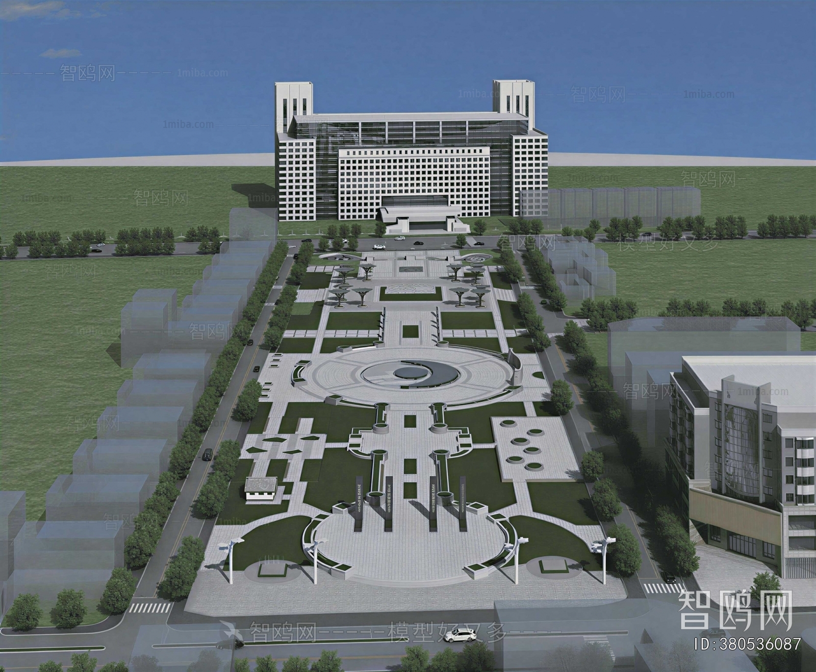 Modern Architectural Bird's-eye View Planning