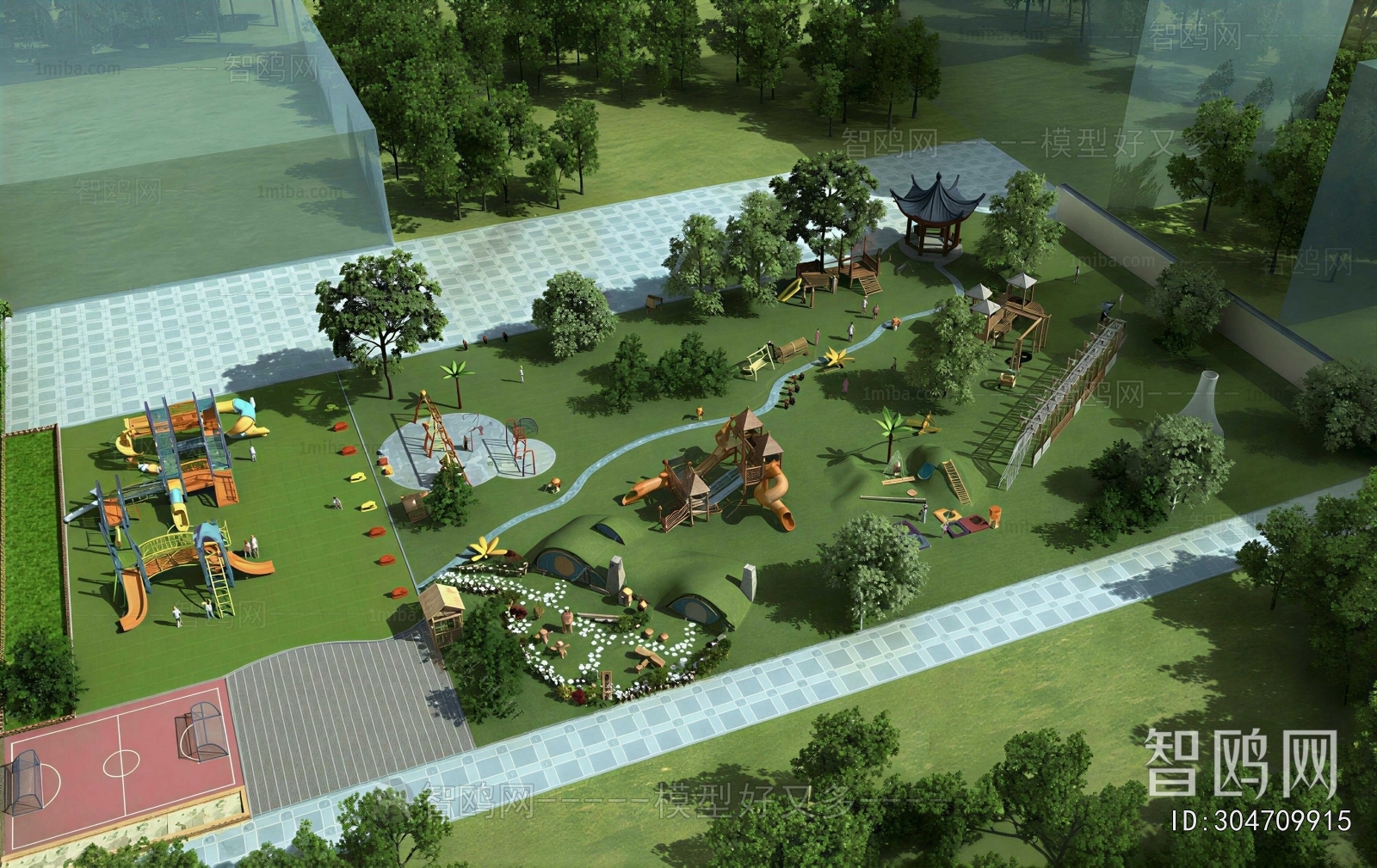New Chinese Style Park Landscape