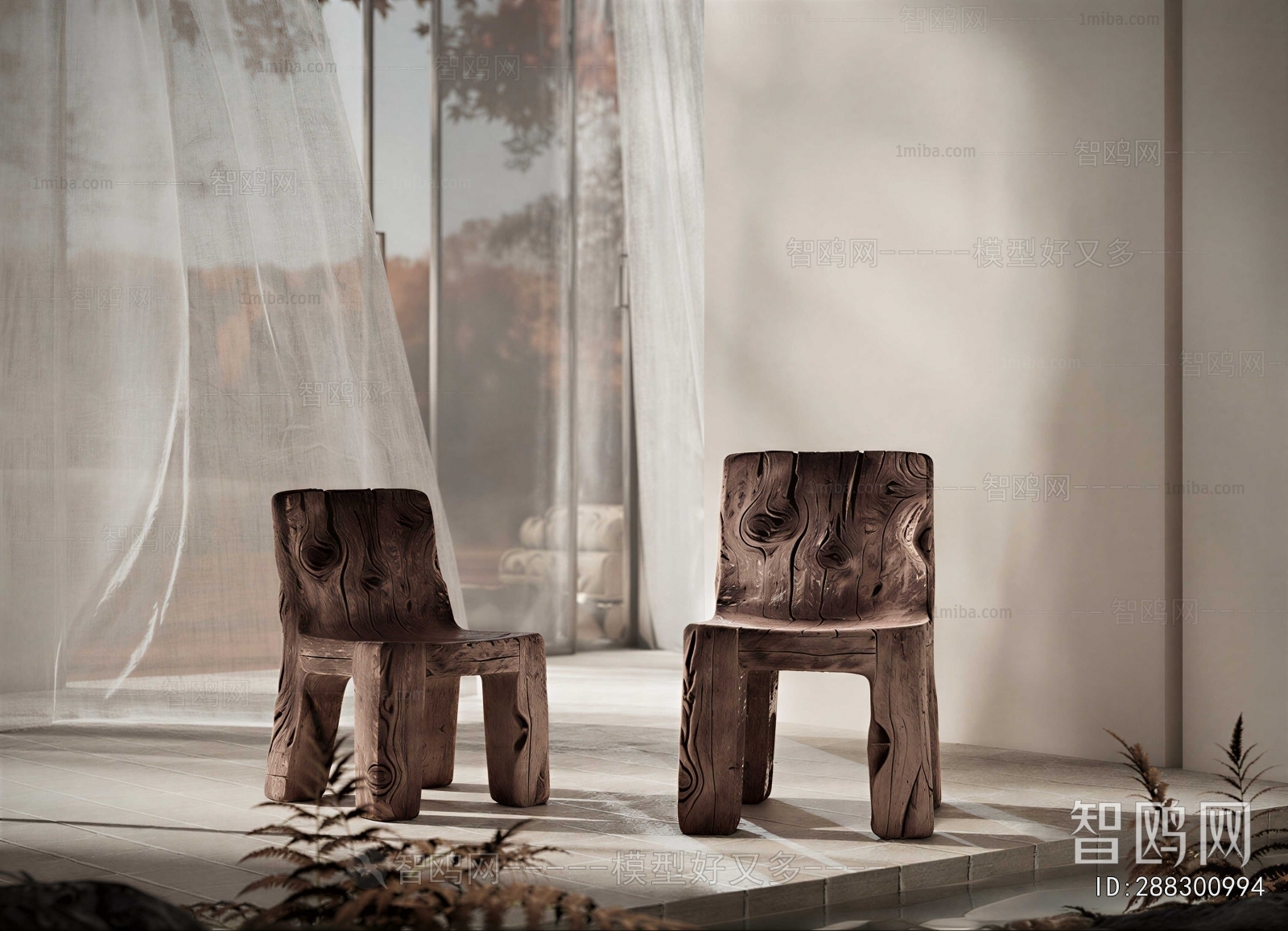Wabi-sabi Style Lounge Chair
