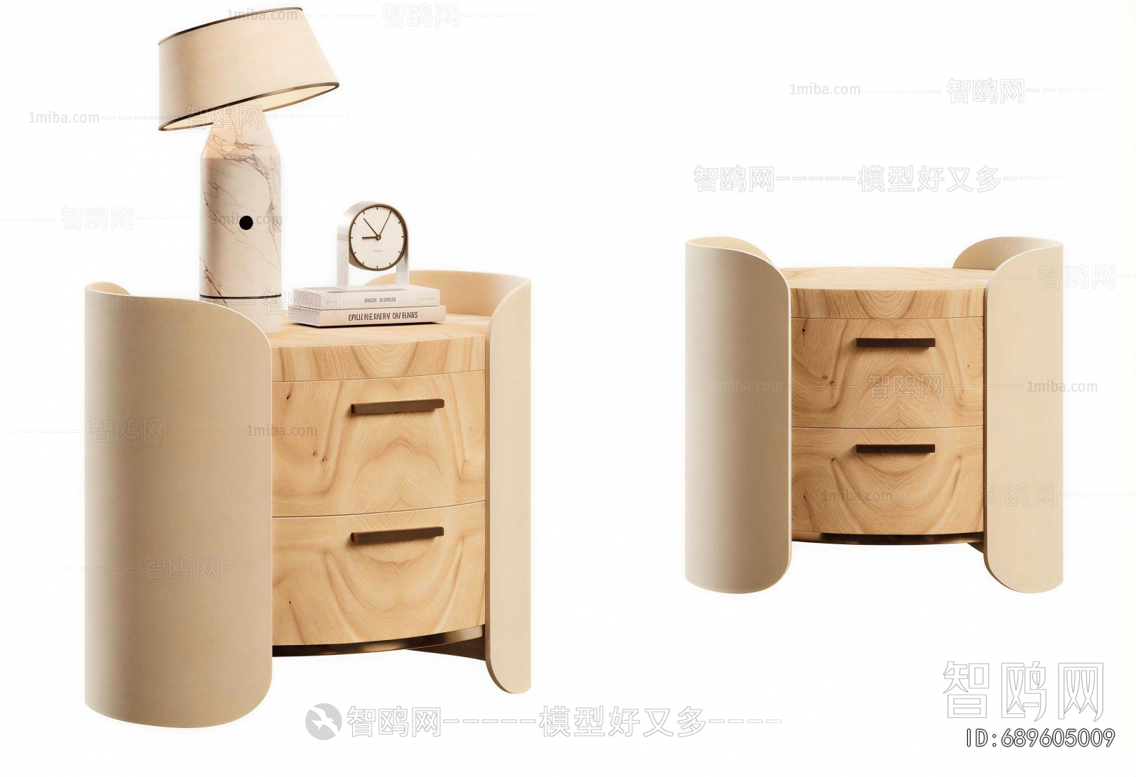 Wabi-sabi Style Bedside Cupboard