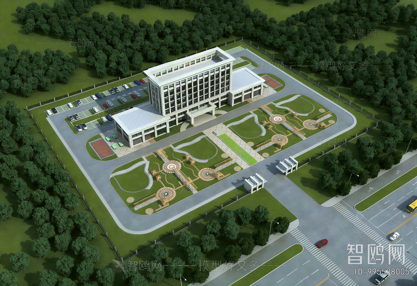 Modern Architectural Bird's-eye View Planning
