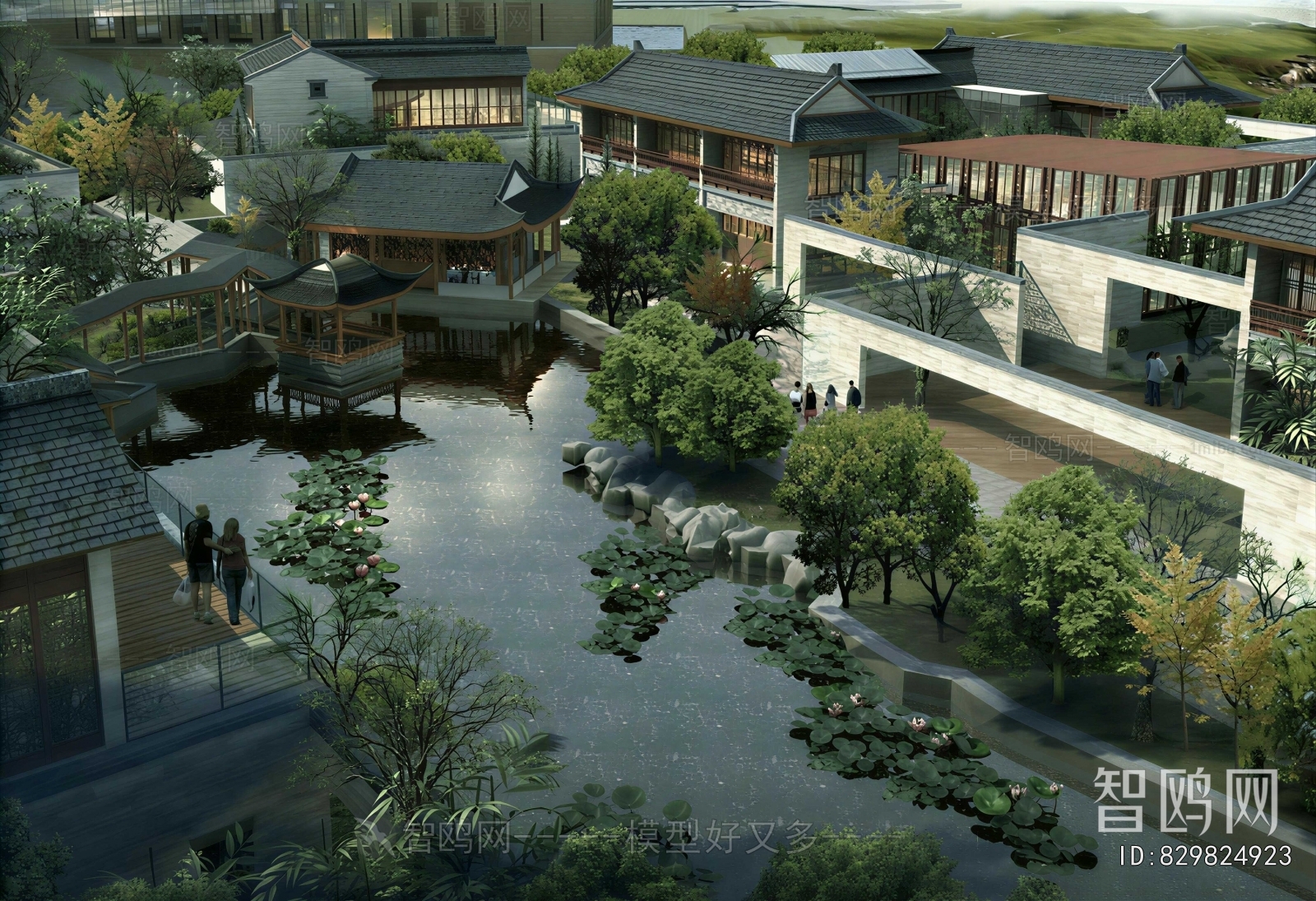 New Chinese Style Courtyard/landscape