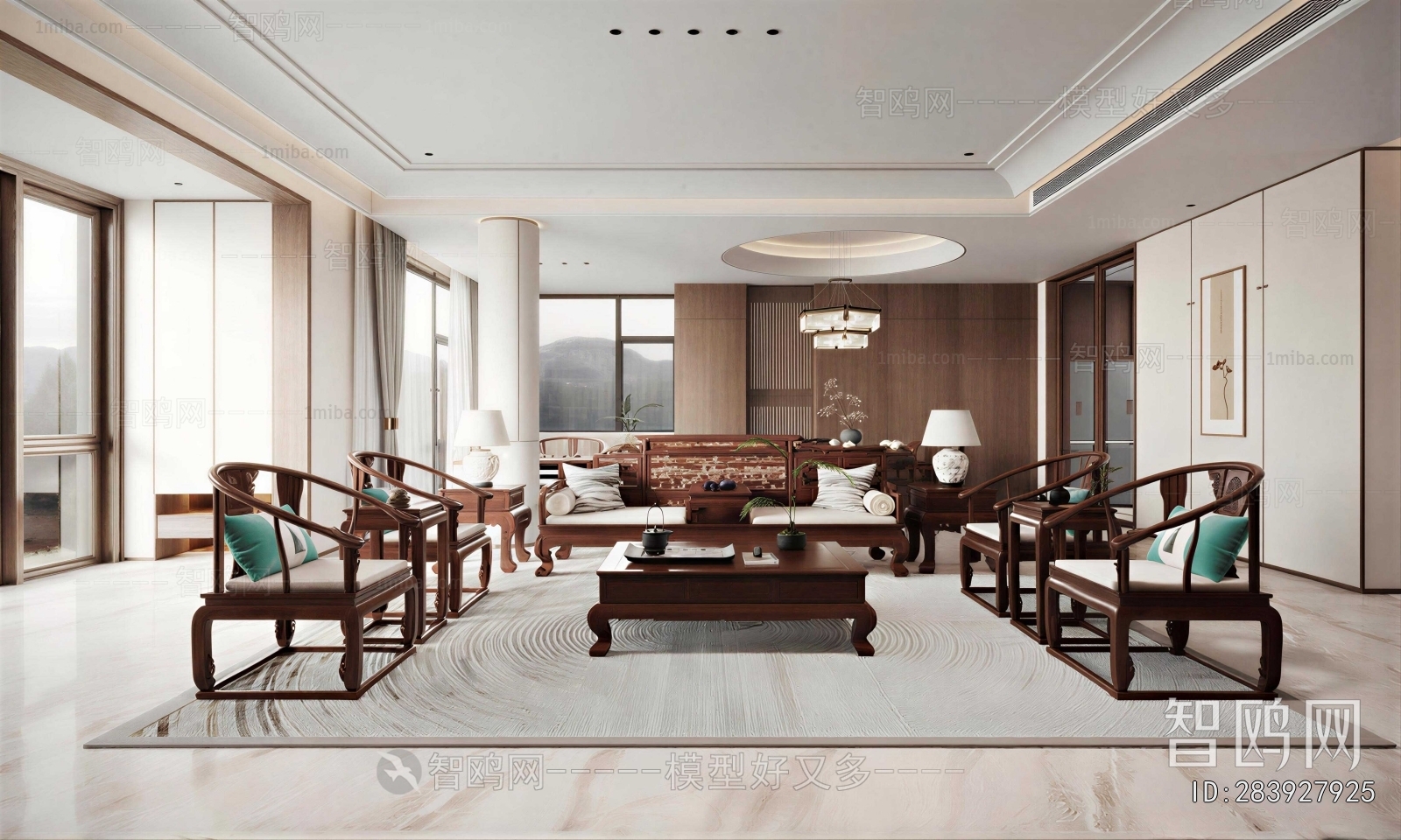 New Chinese Style A Living Room