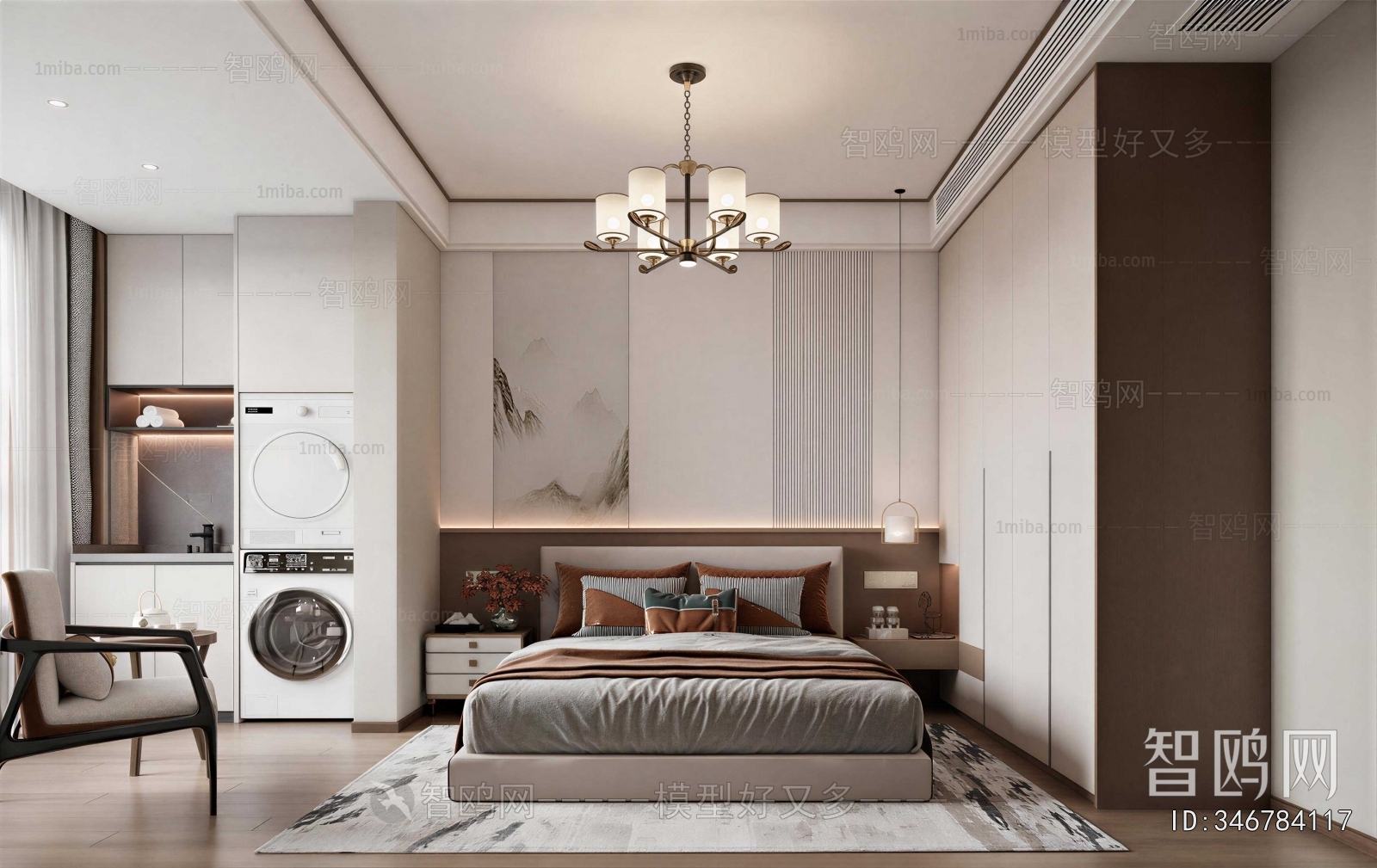 New Chinese Style Bedroom