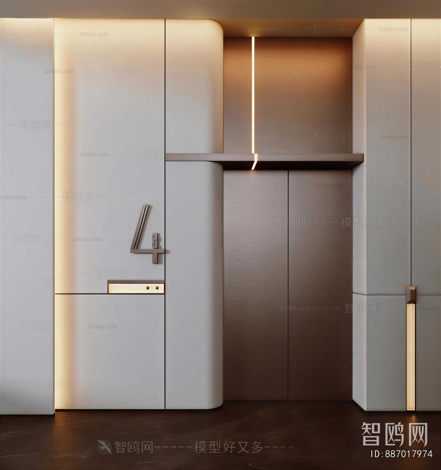 Modern Office Elevator Hall