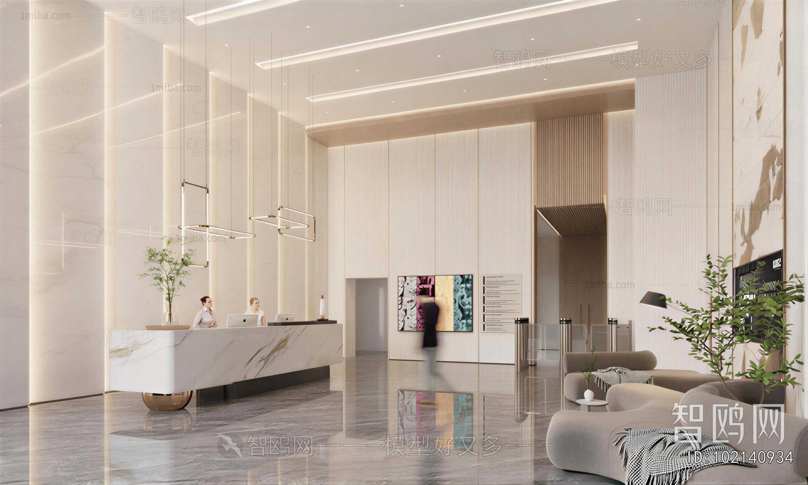 Modern Office Reception Desk