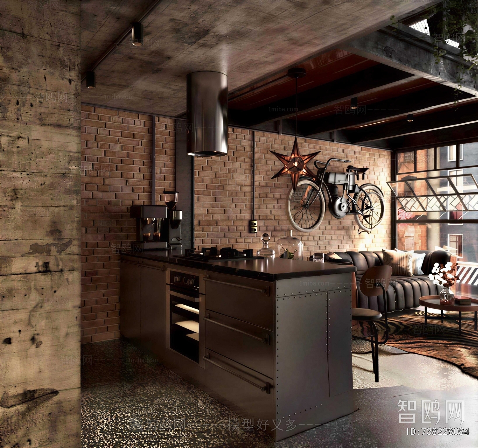 Industrial Style Dining Room