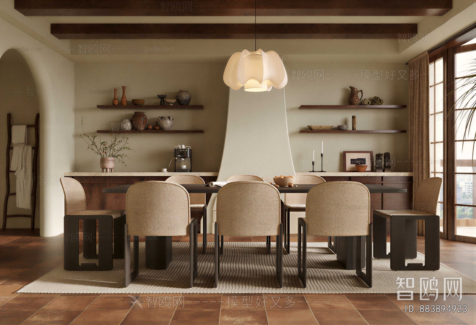 Wabi-sabi Style Dining Room