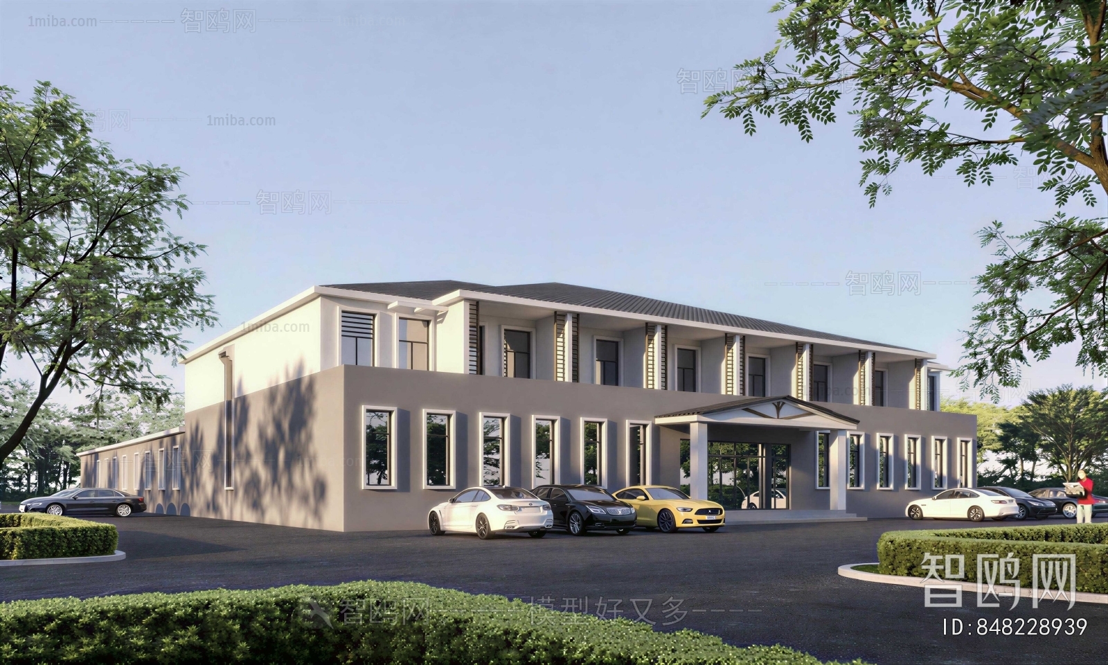 New Chinese Style Appearance Of Commercial Building