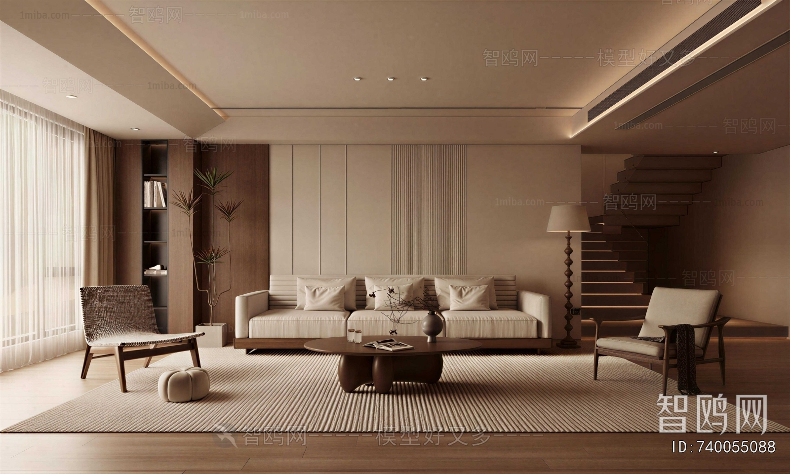 New Chinese Style A Living Room