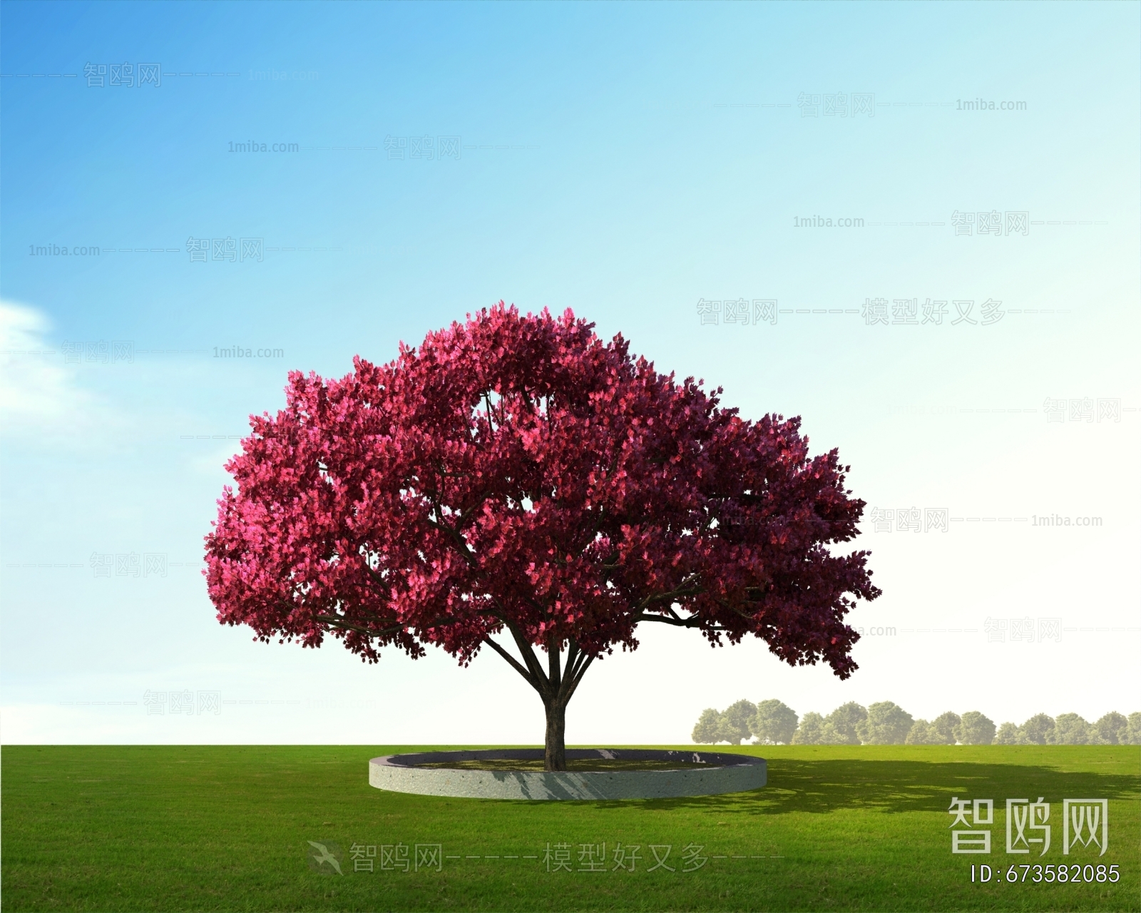 Modern Tree/shrub/grass
