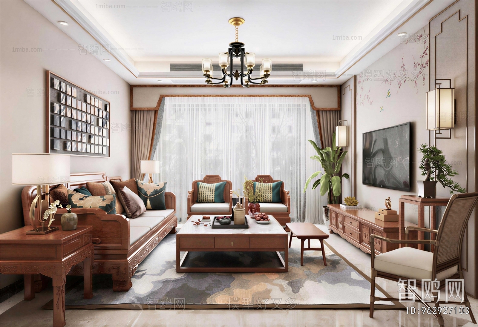 New Chinese Style Bedroom