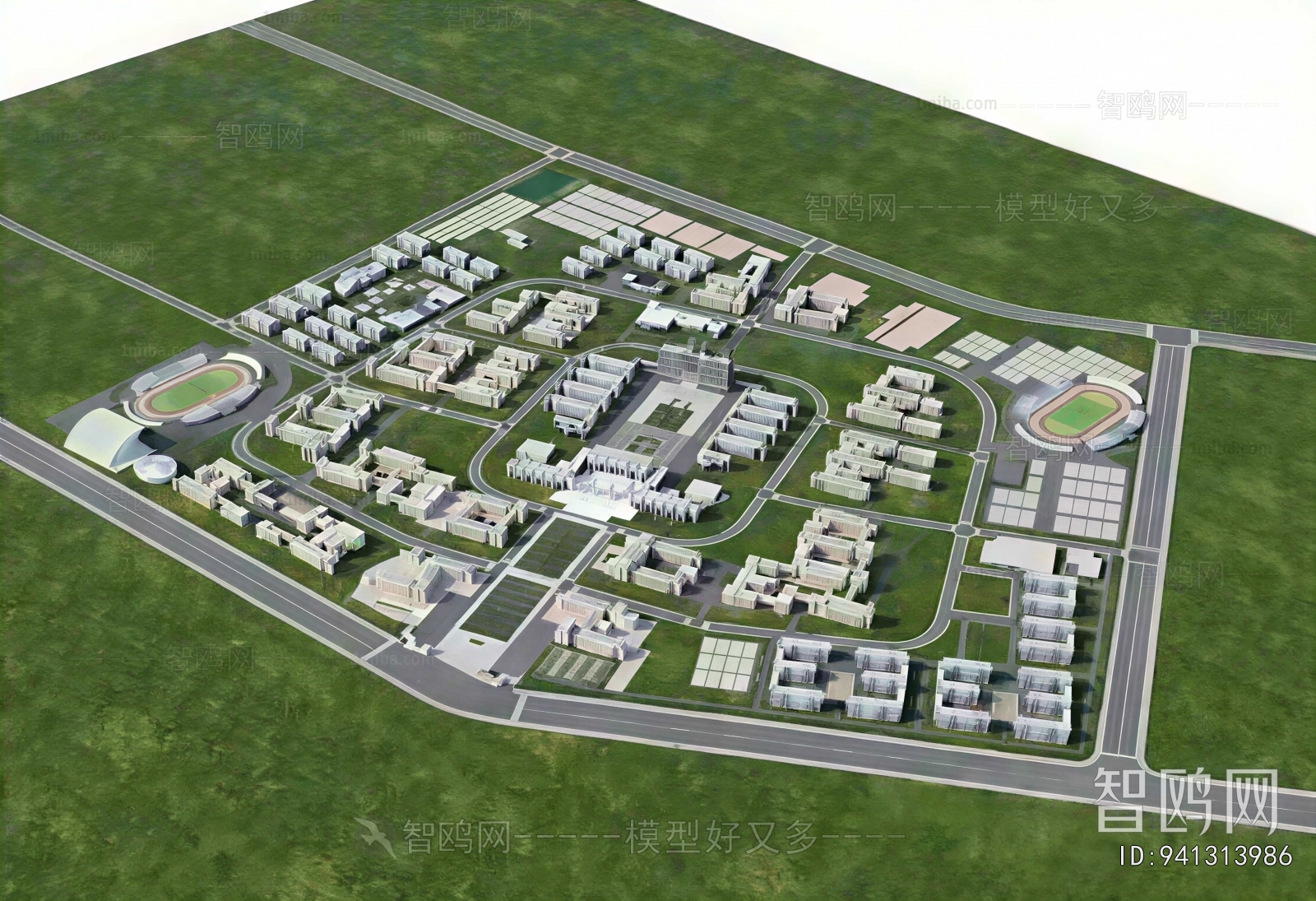Modern Architectural Bird's-eye View Planning