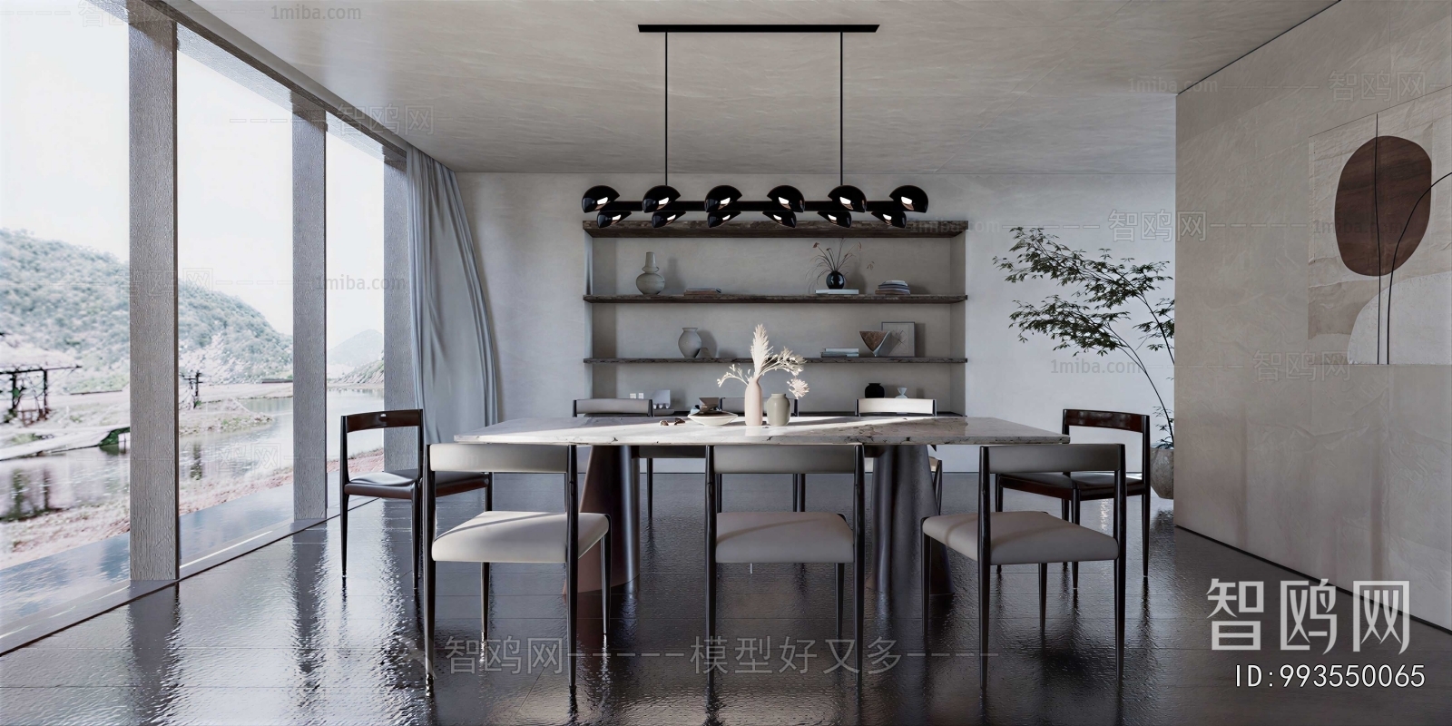 Wabi-sabi Style Dining Room