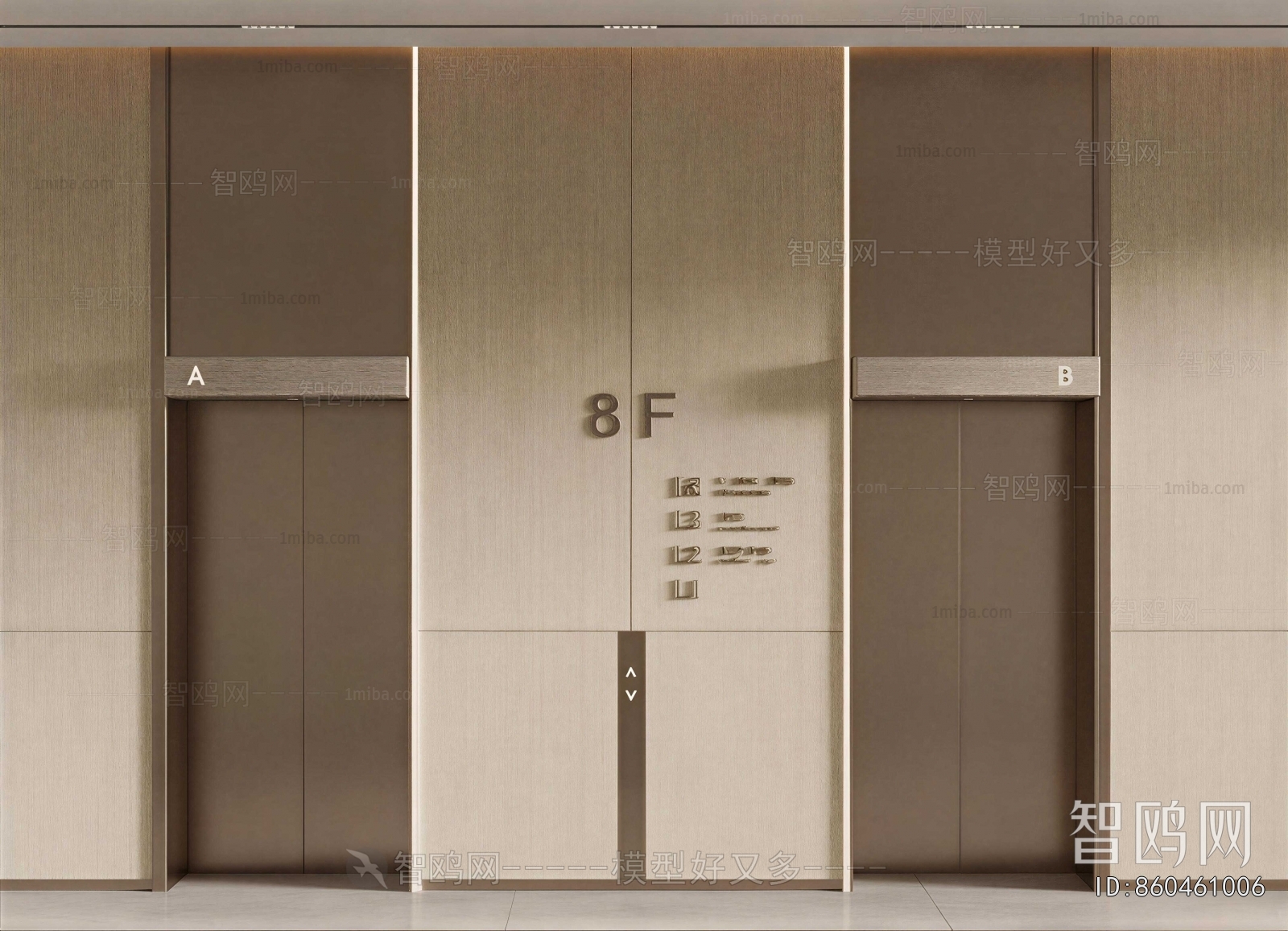 Modern Office Elevator Hall