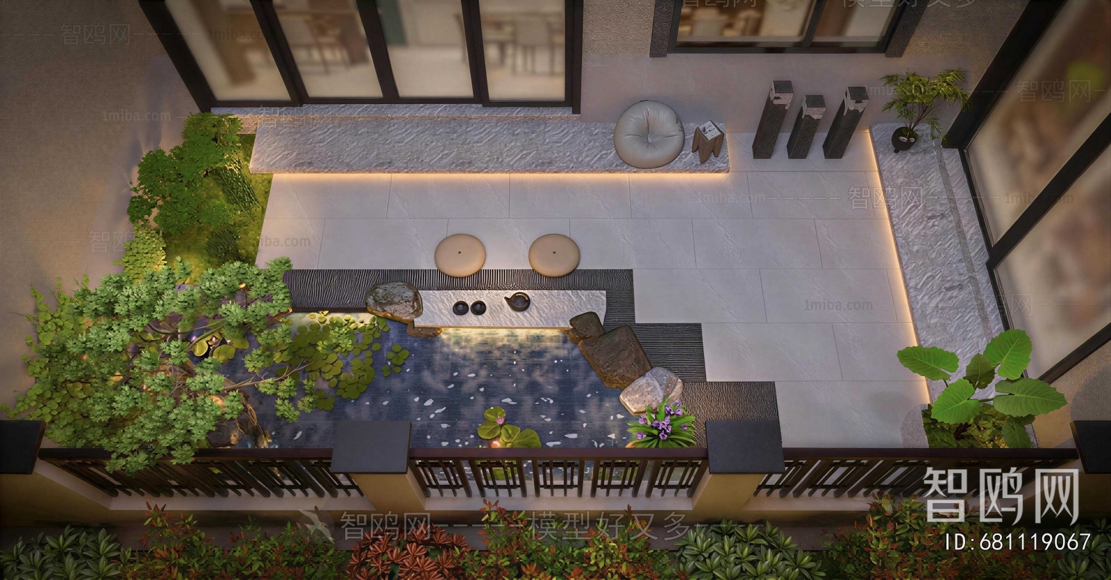 New Chinese Style Courtyard/landscape