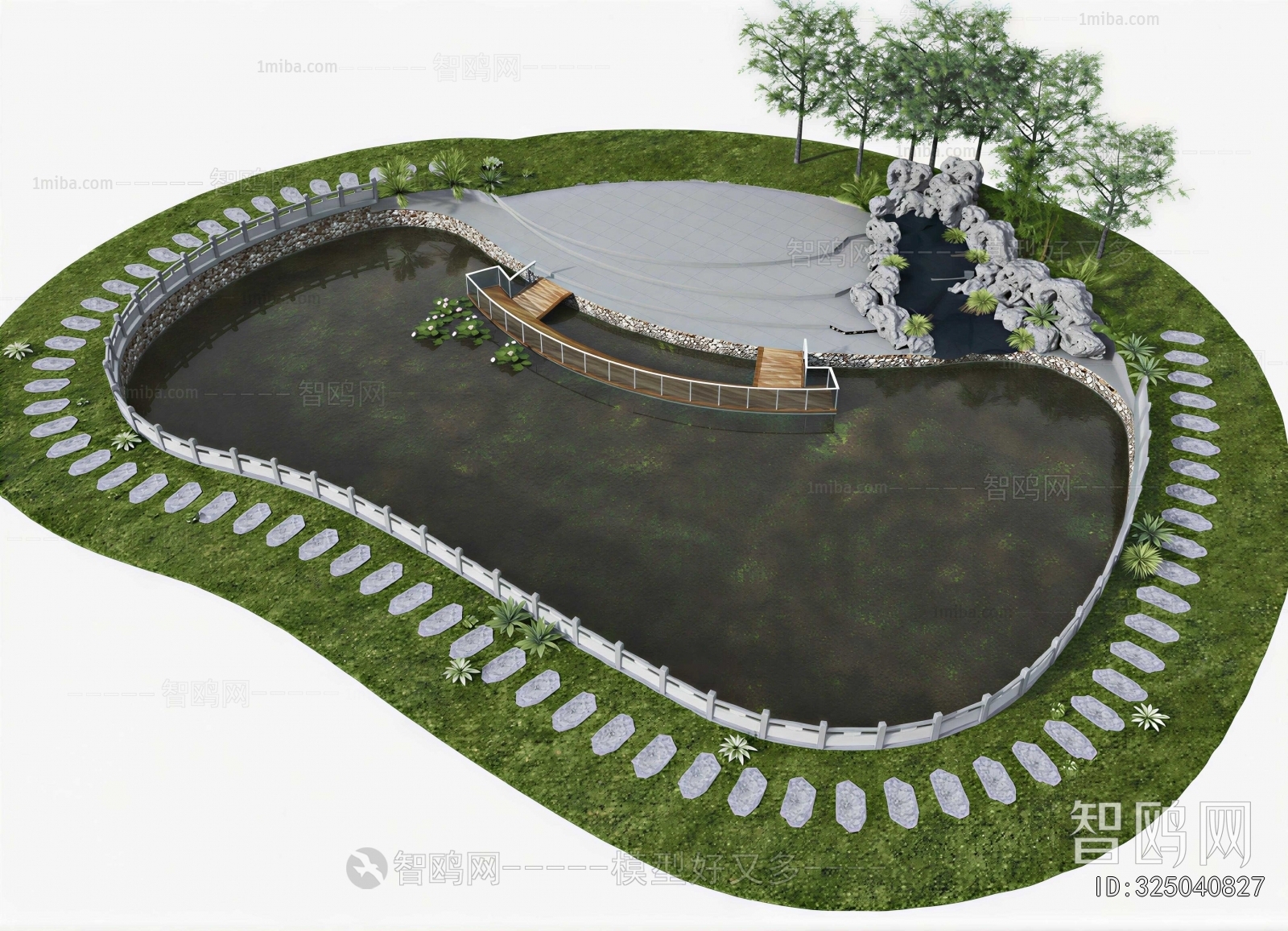 New Chinese Style Rockery Waterscape