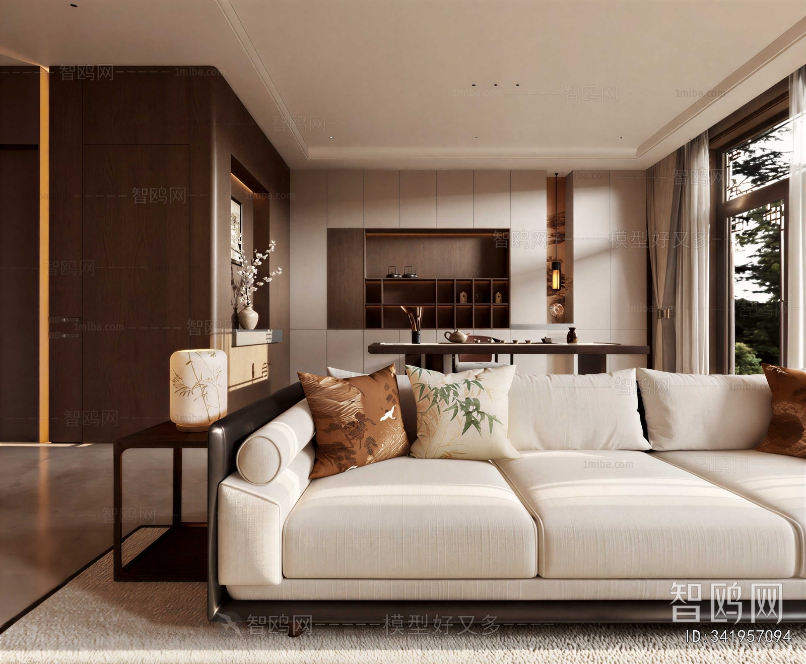 New Chinese Style A Living Room